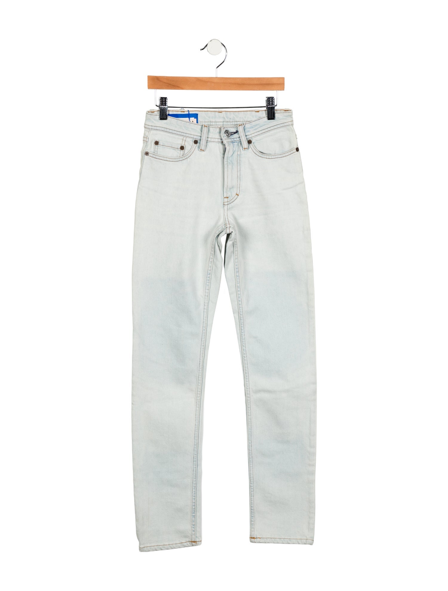 Acne Studios Blå Konst Mid-Rise Straight Leg Jeans
