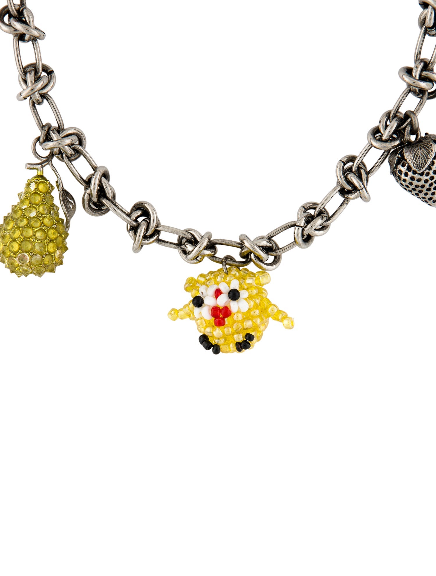 Acne Studios Beaded Charm Collar Necklace