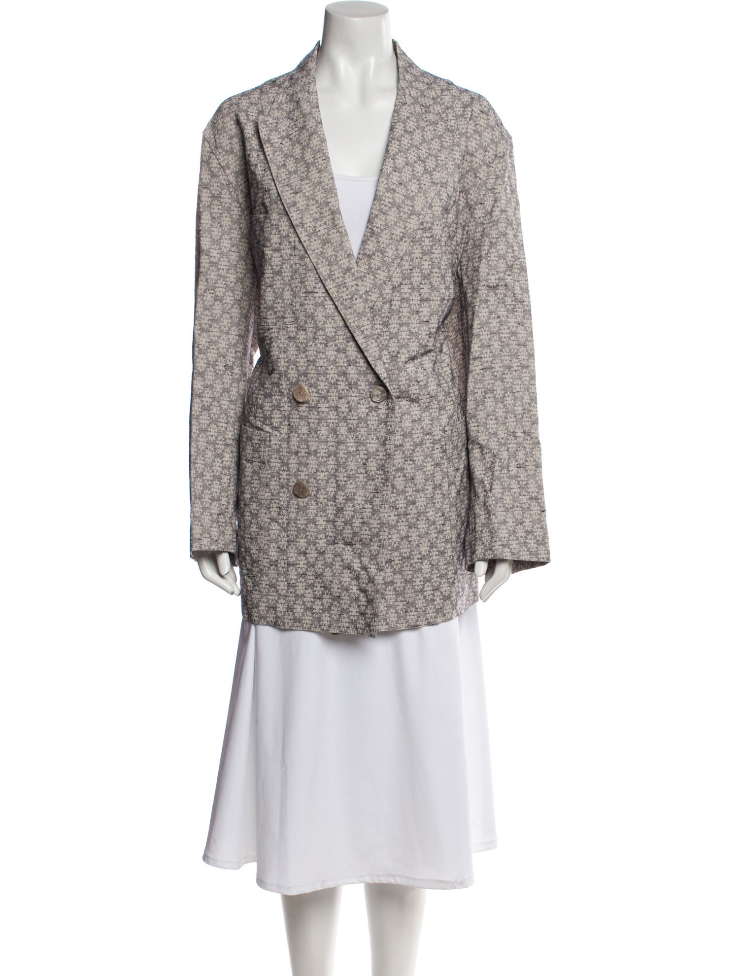 Acne Studios Tweed Pattern Peacoat