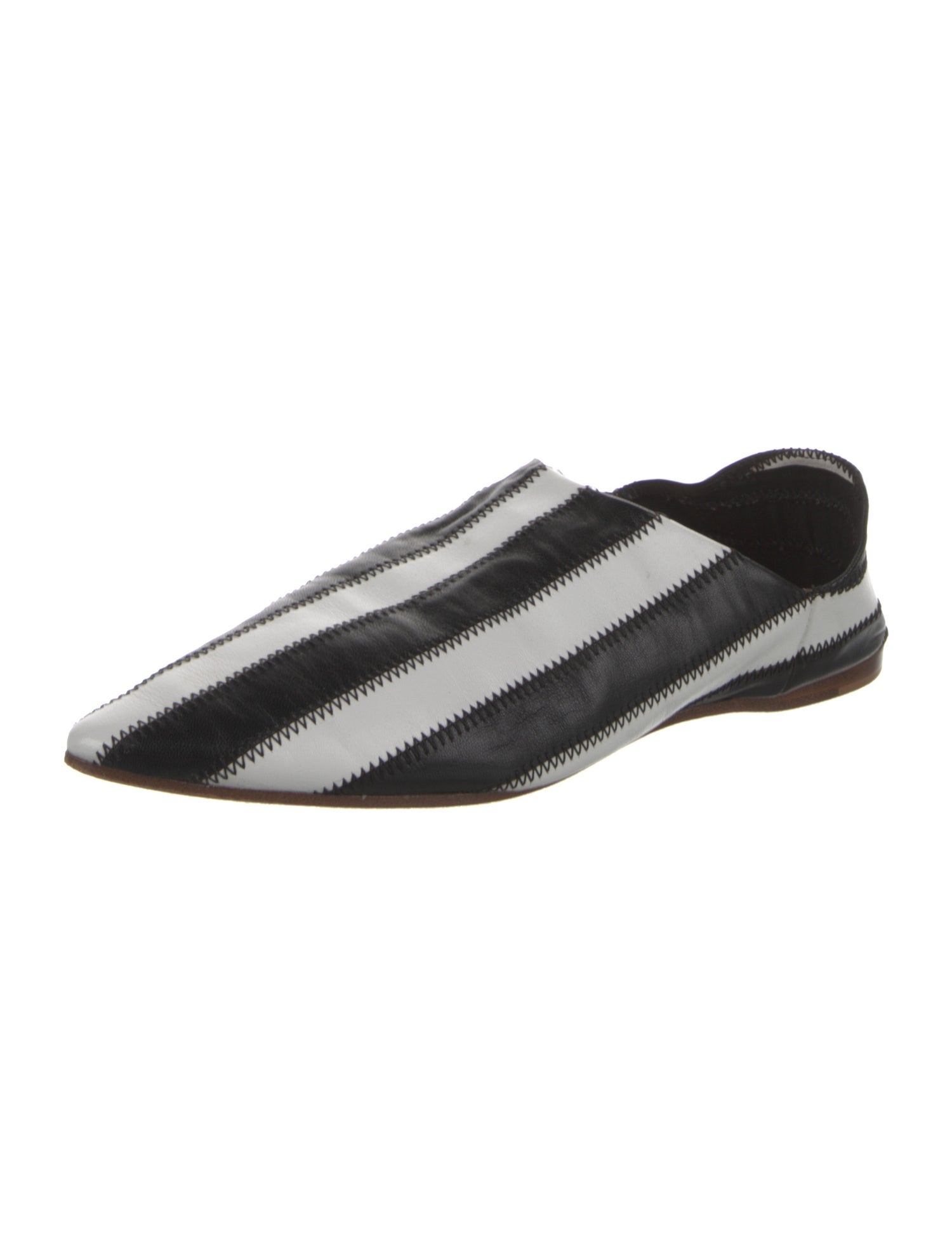Acne Studios Leather Striped Mules