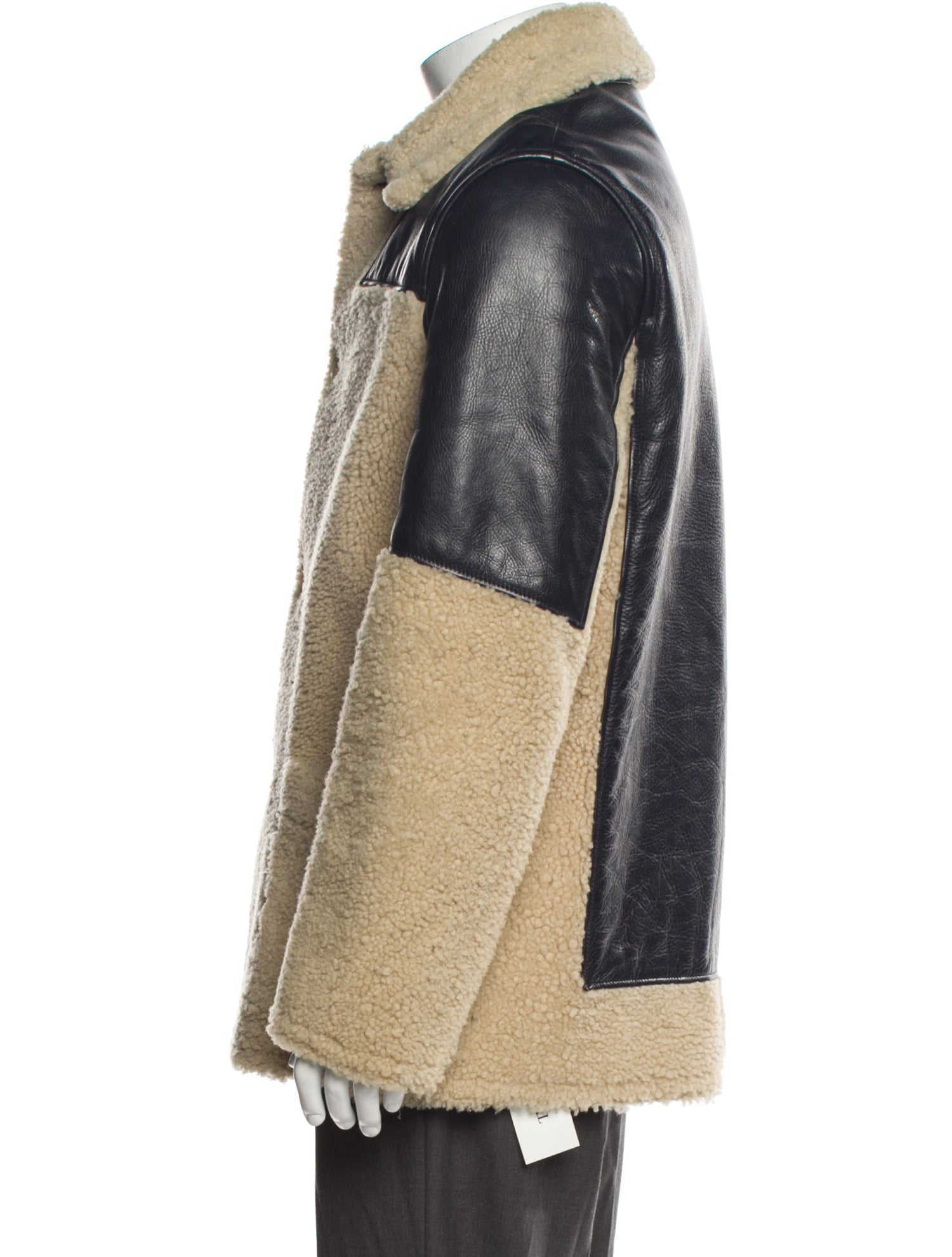 Acne Studios Shearling Colorblock Pattern Jacket