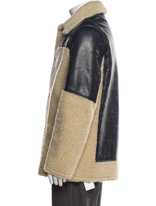 Acne Studios Shearling Colorblock Pattern Jacket