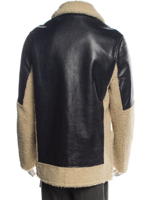 Acne Studios Shearling Colorblock Pattern Jacket