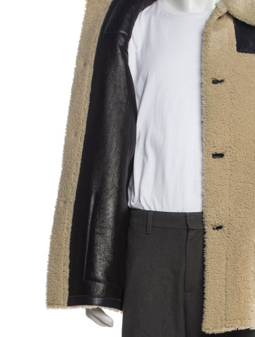 Acne Studios Shearling Colorblock Pattern Jacket