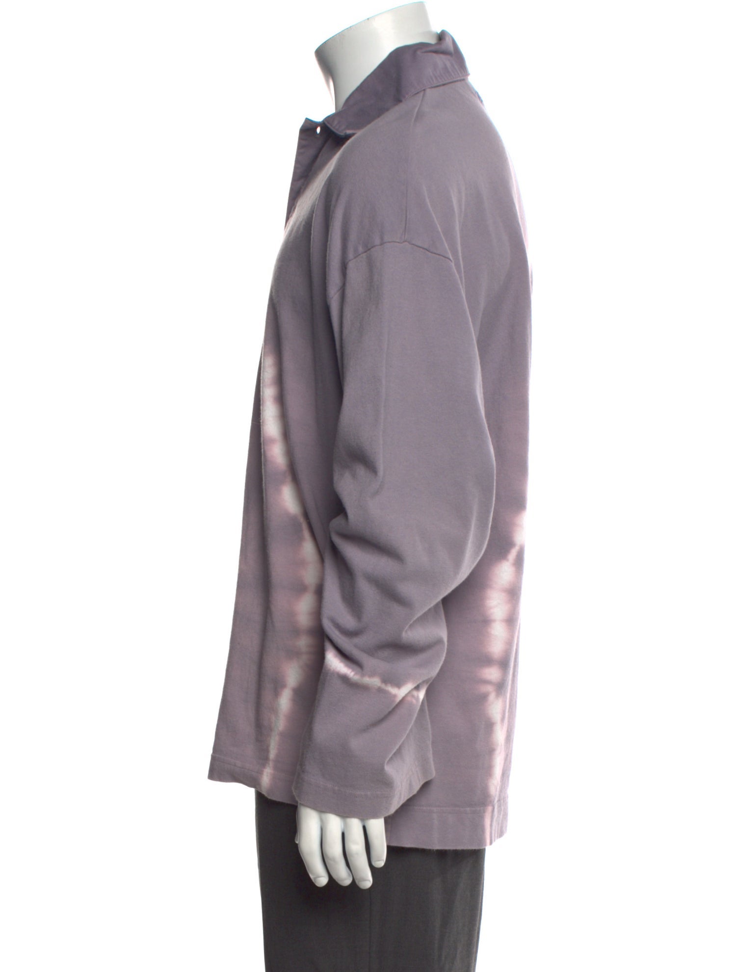 Acne Studios Tie-Dye Print Collar Polo Shirt