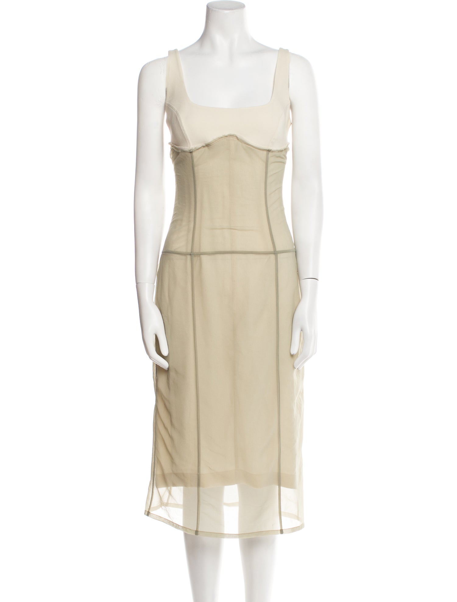 Acne Studios Square Neckline Midi Length Dress