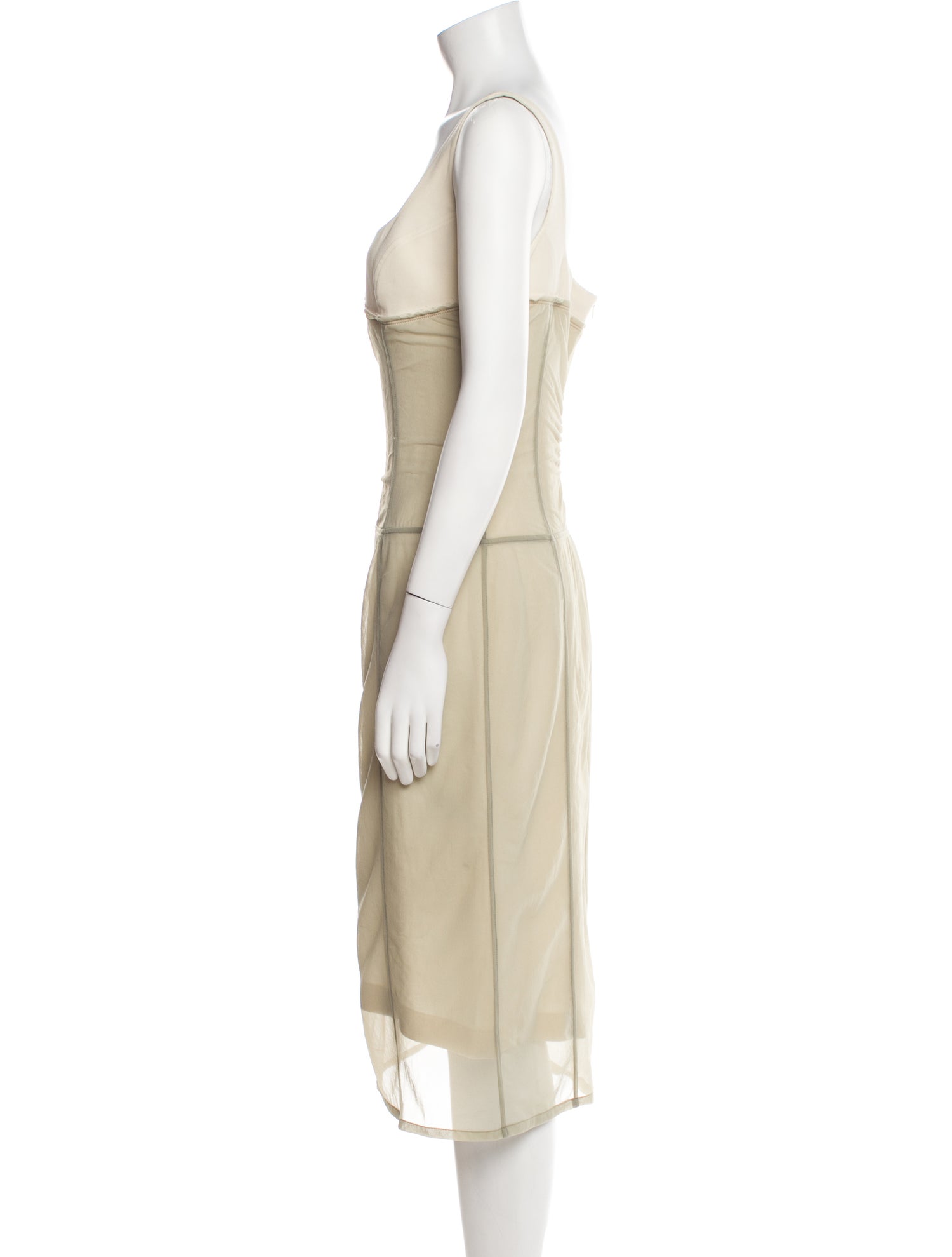Acne Studios Square Neckline Midi Length Dress