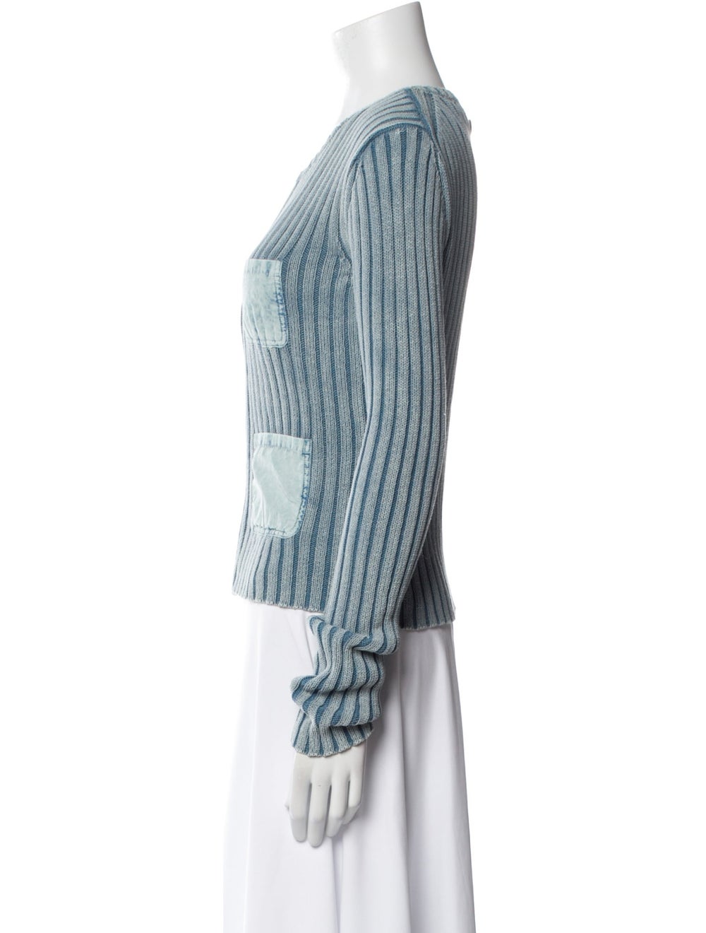 Acne Studios Jacket Blue Collarless Patch Pockets… - image 2