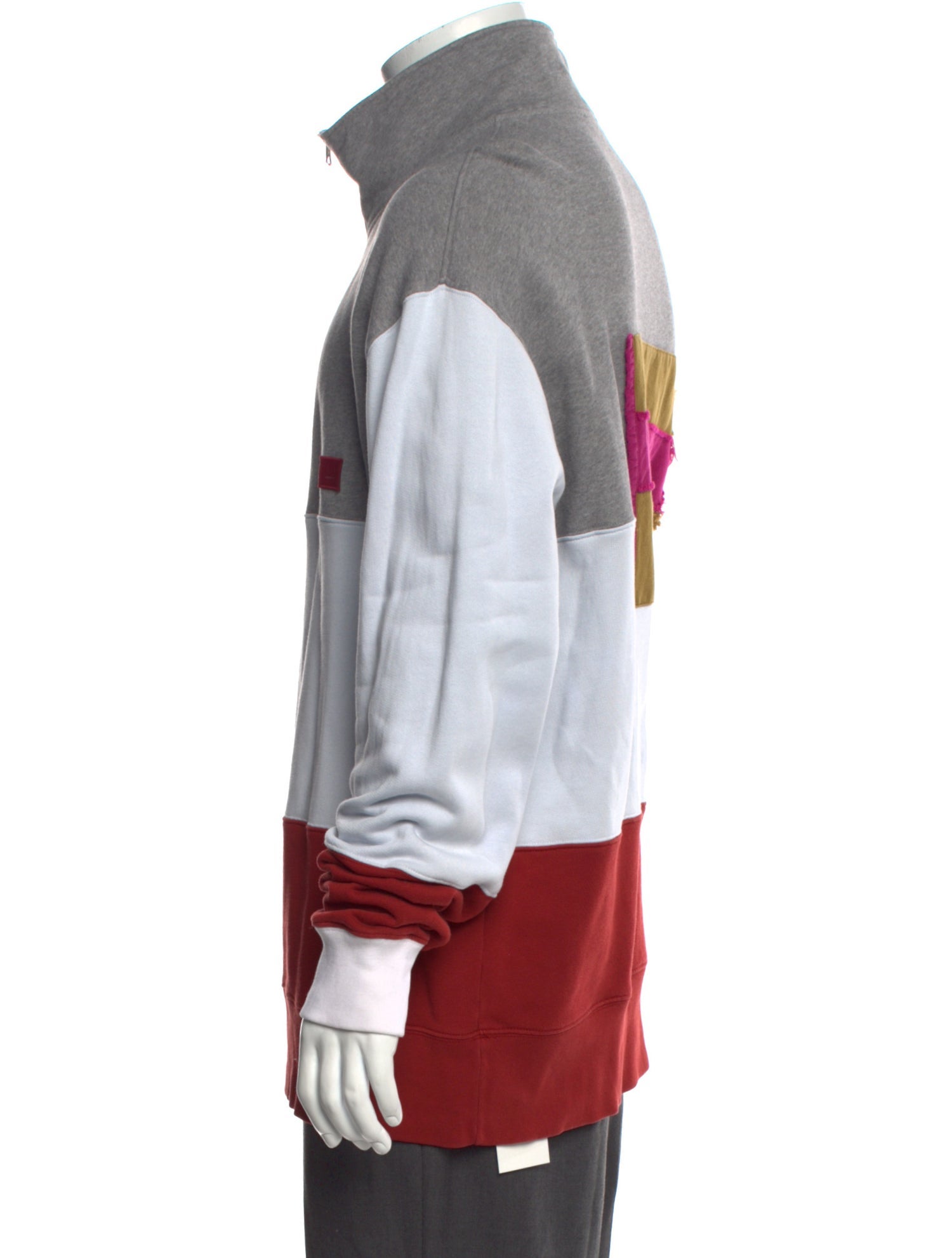 Acne Studios Colorblock Pattern Turtleneck Sweatshirt