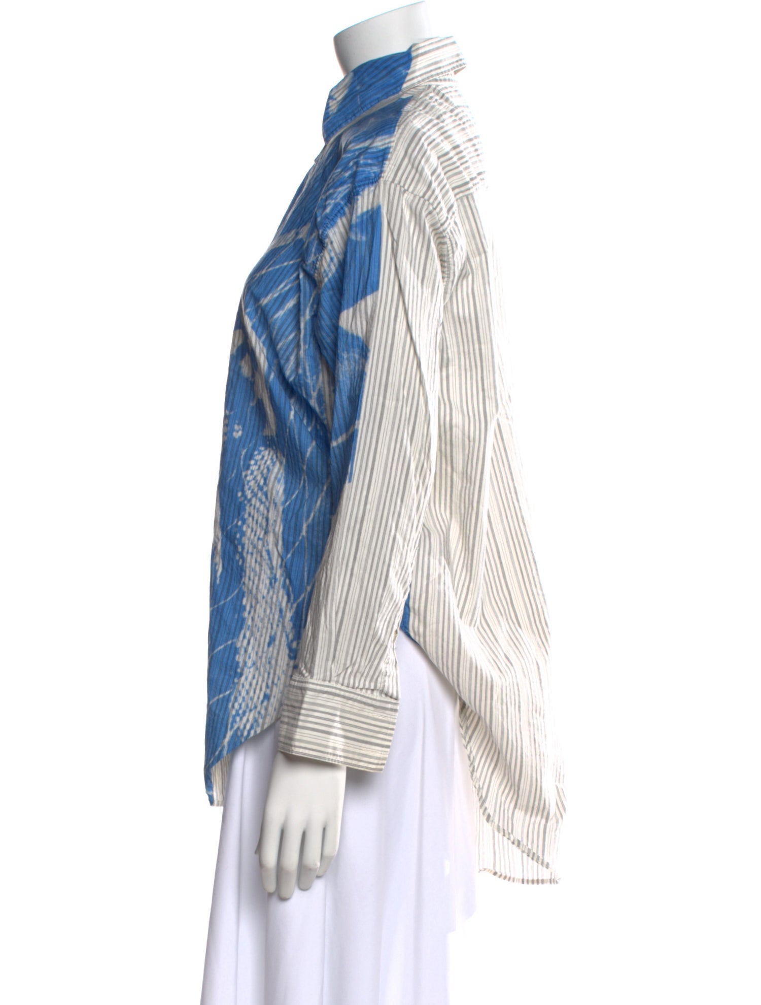 Acne Studios Printed Long Sleeve Button-Up Top