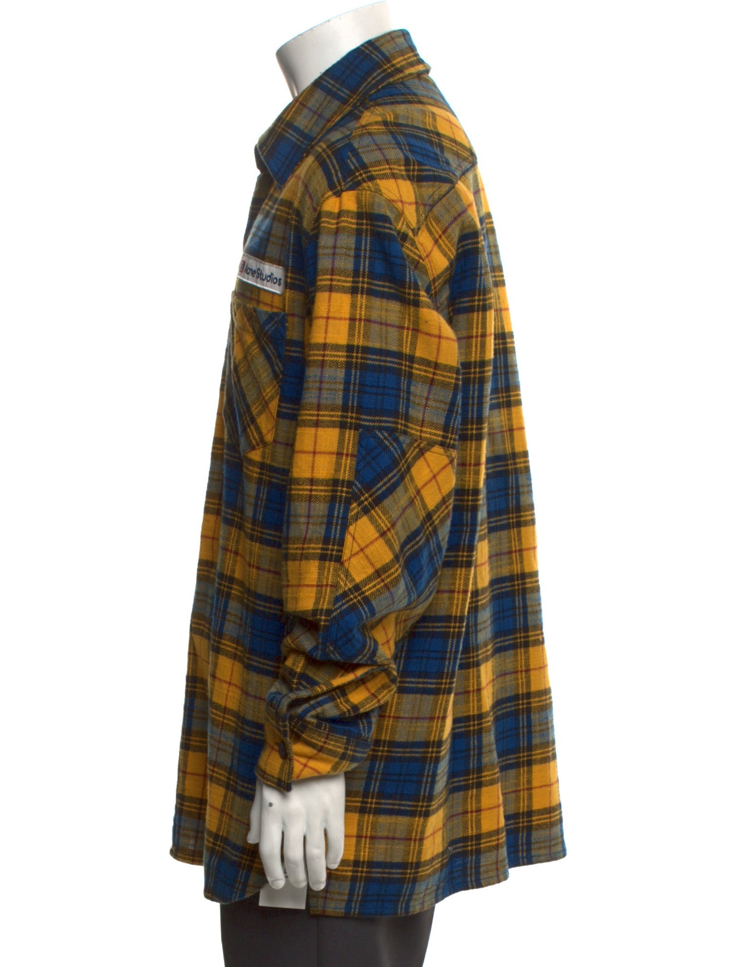 Acne Studios Plaid Print Long Sleeve Shirt