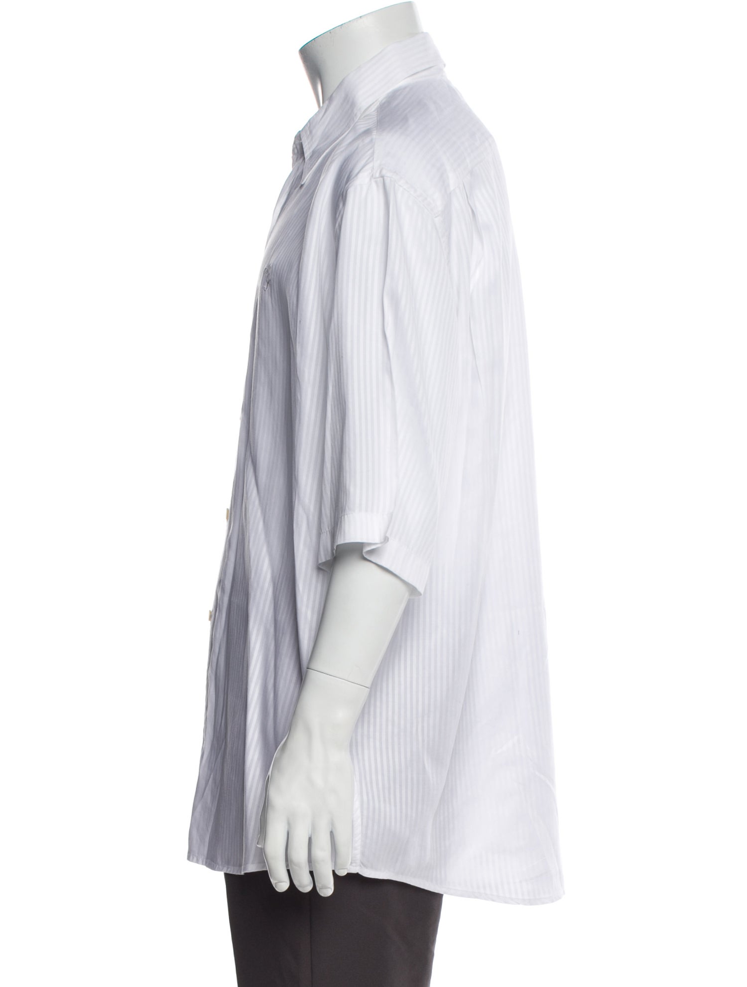 Acne Studios Striped Three-Quarter Sleeve Shirt