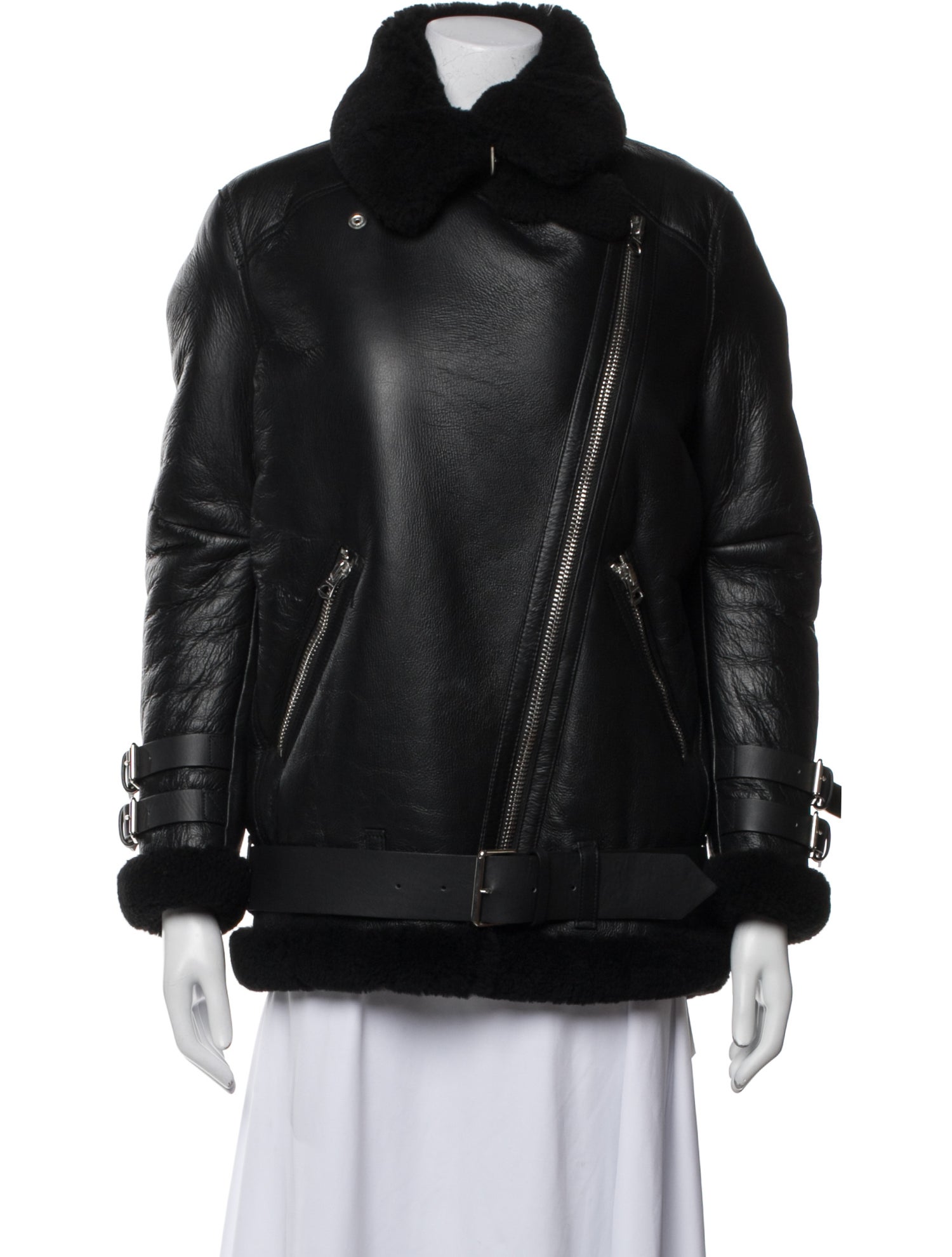 Acne Studios Lamb Leather Fur Coat