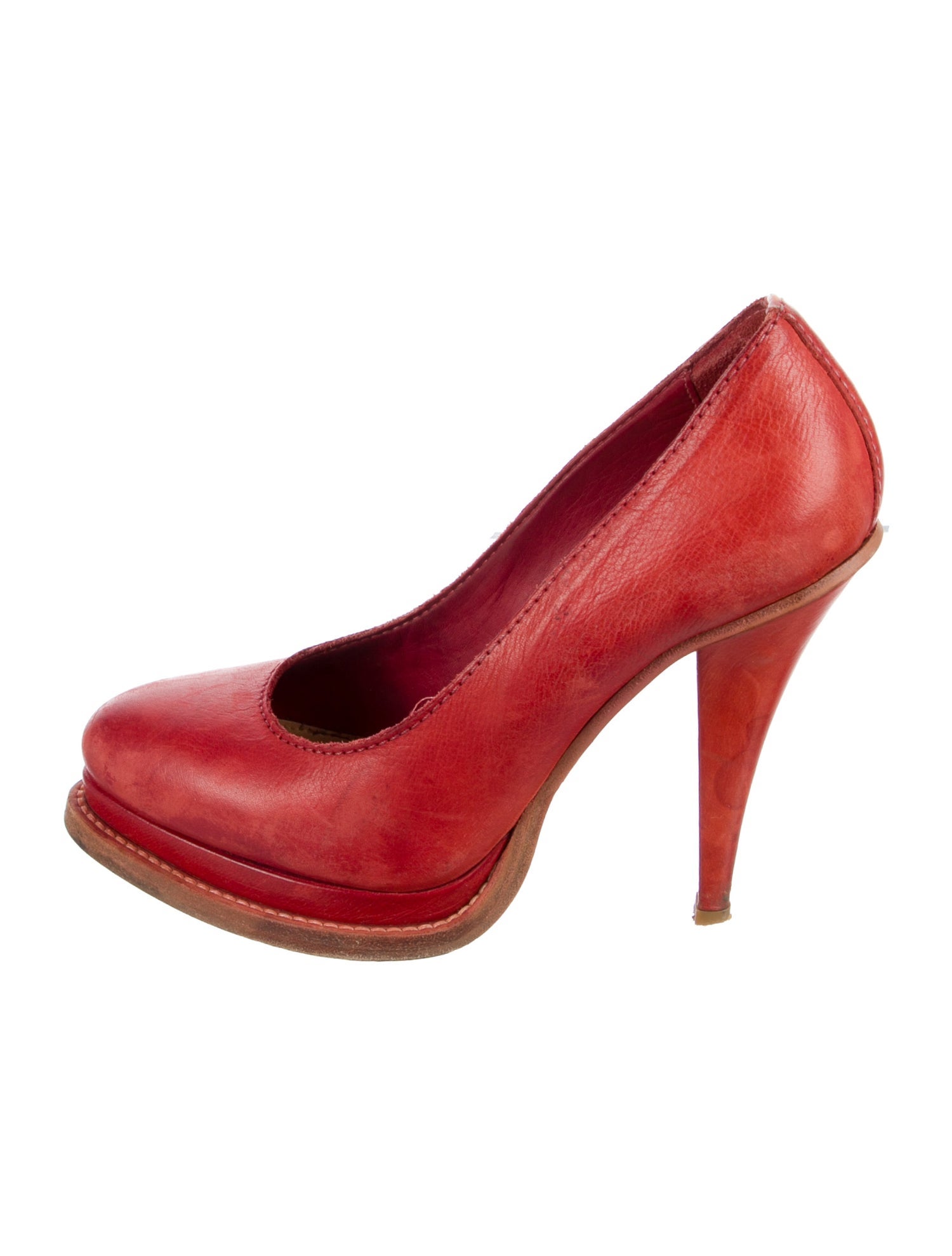 Acne Studios Leather Colorblock Pattern Pumps