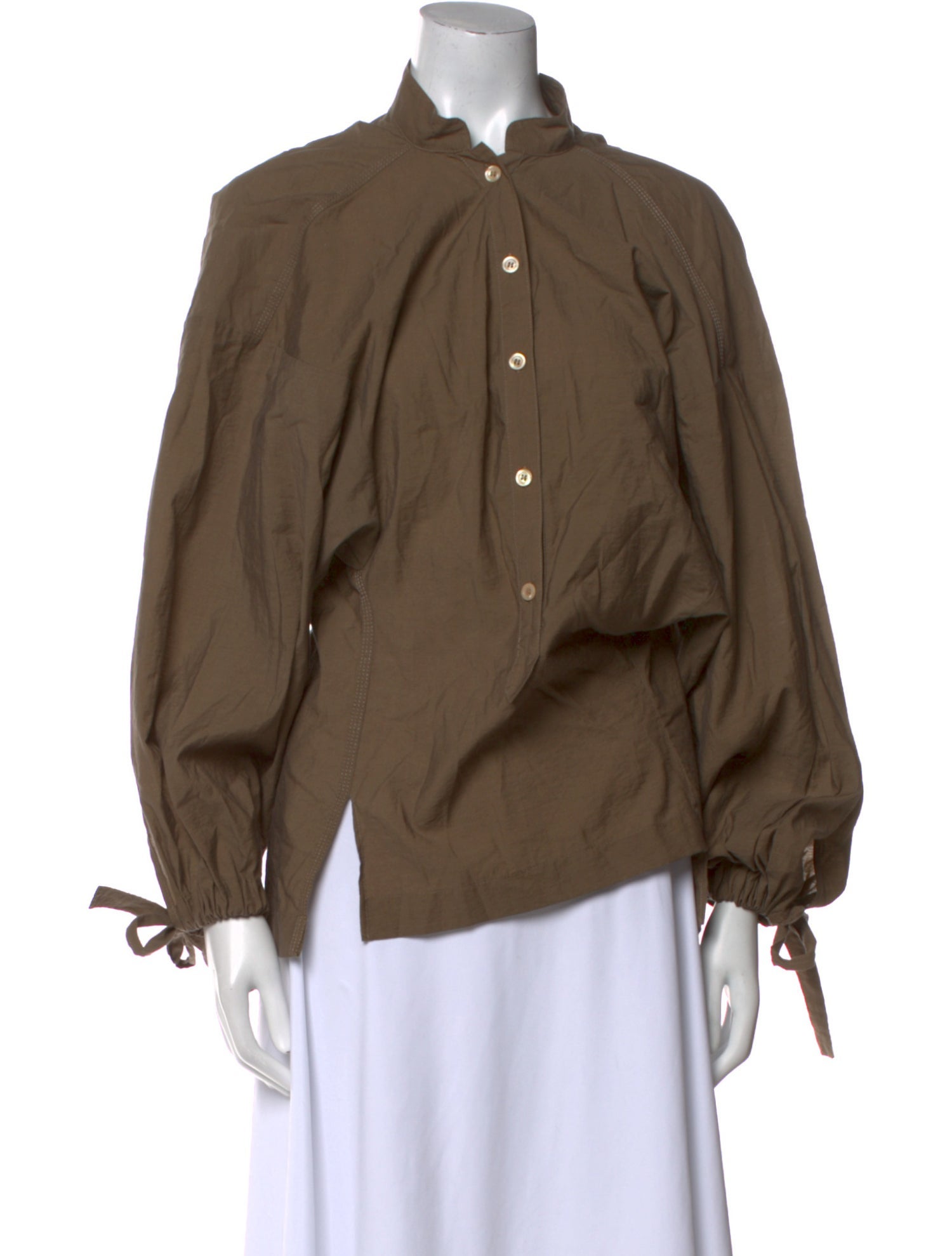 Acne Studios Mock Neck Long Sleeve Blouse