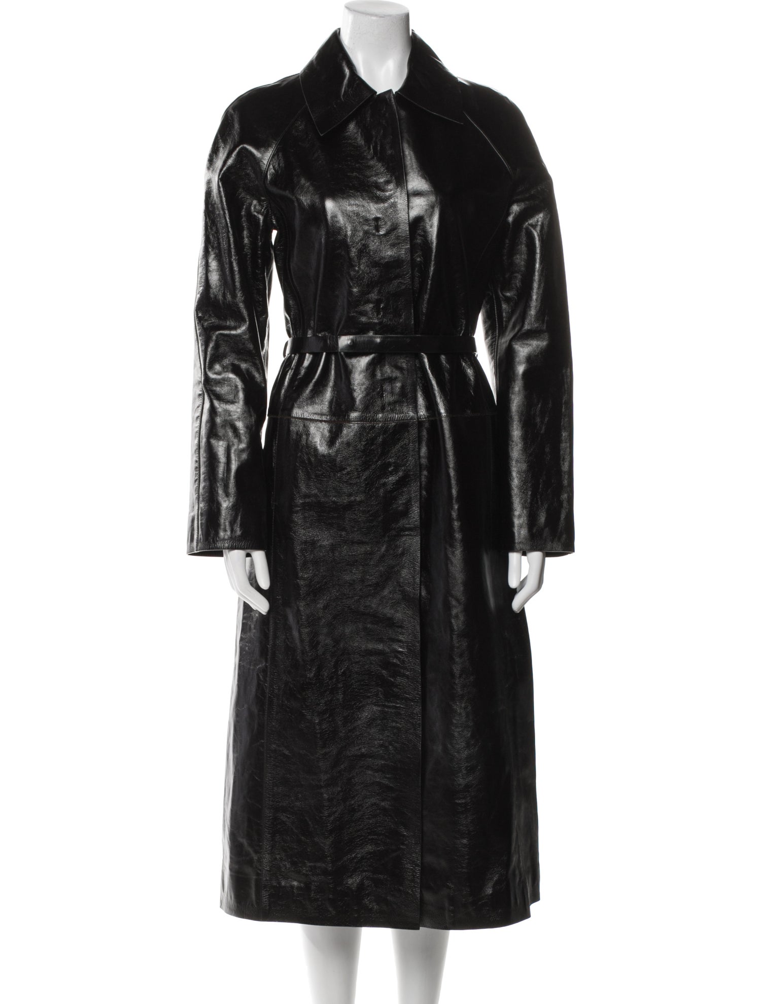 Acne Studios Leather Faux Fur Coat