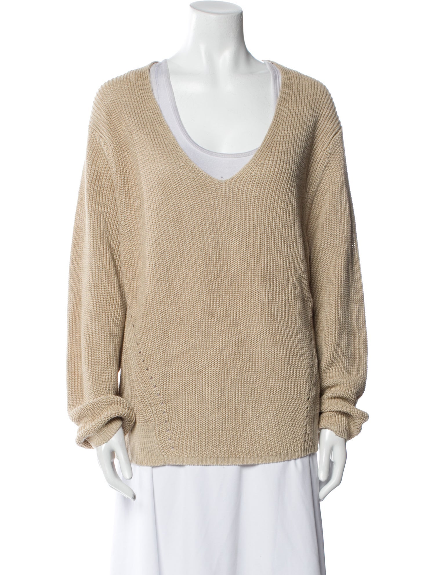 Acne Studios Linen V-Neck Sweater