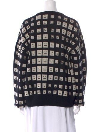 Acne Studios Plaid Print Crew Neck Sweater