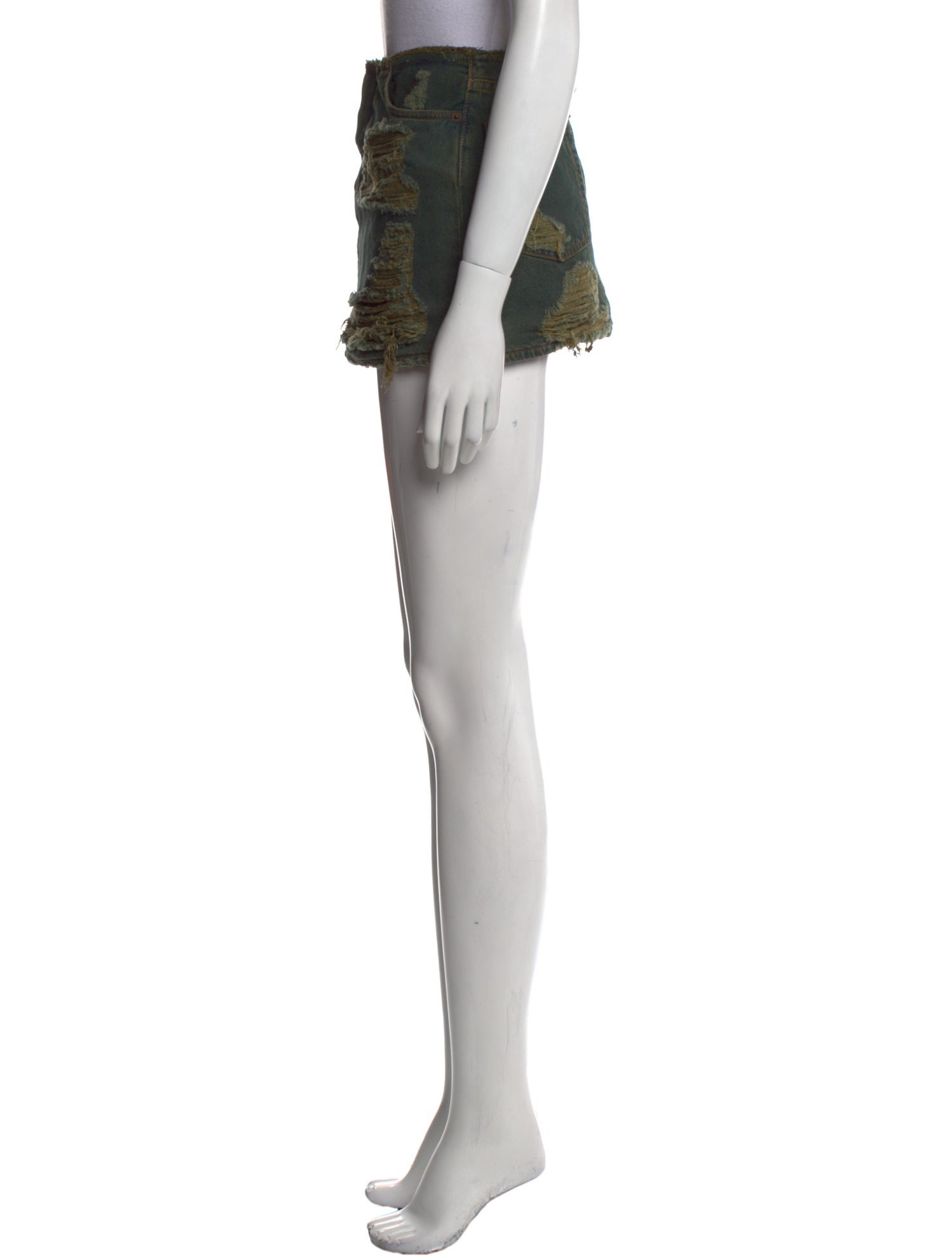 Acne Studios Distressed Accents Mini Skirt