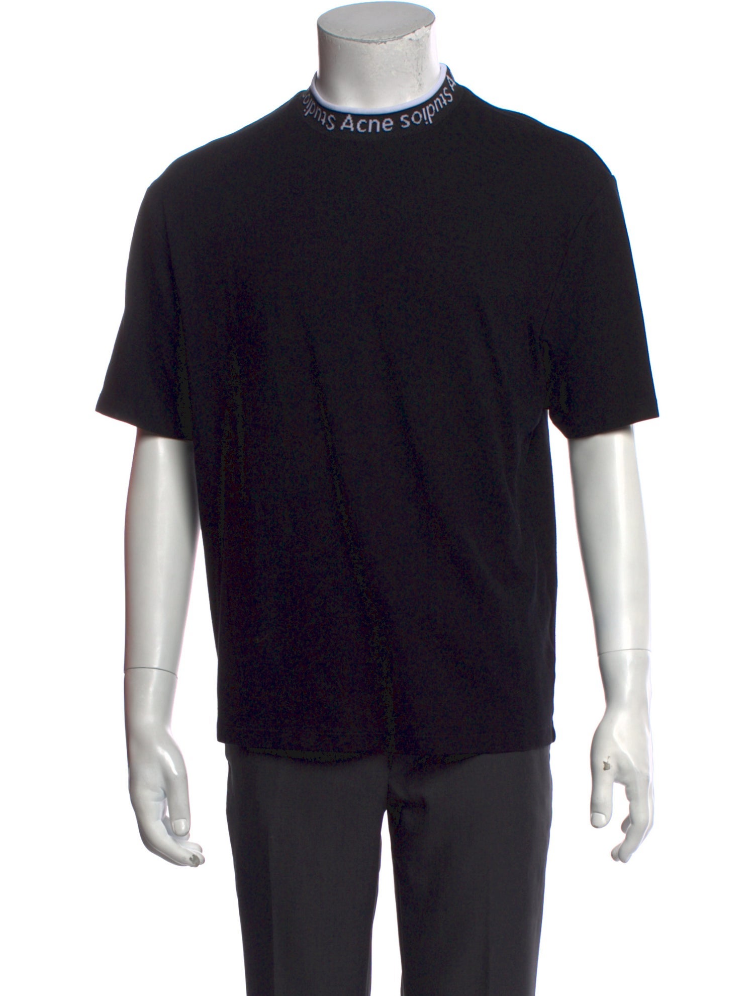 Acne Studios Graphic Print Mock Neck T-Shirt