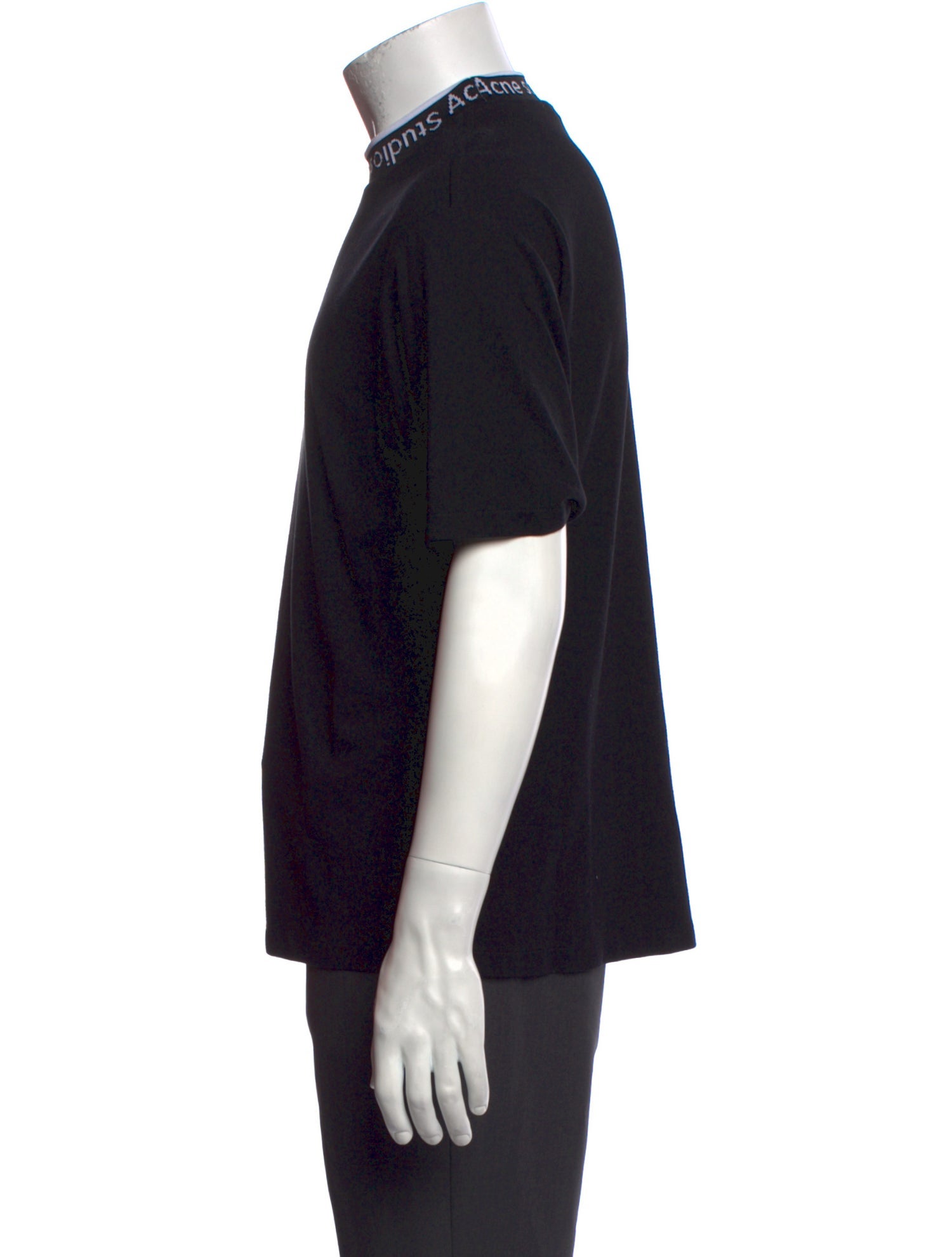 Acne Studios Graphic Print Mock Neck T-Shirt