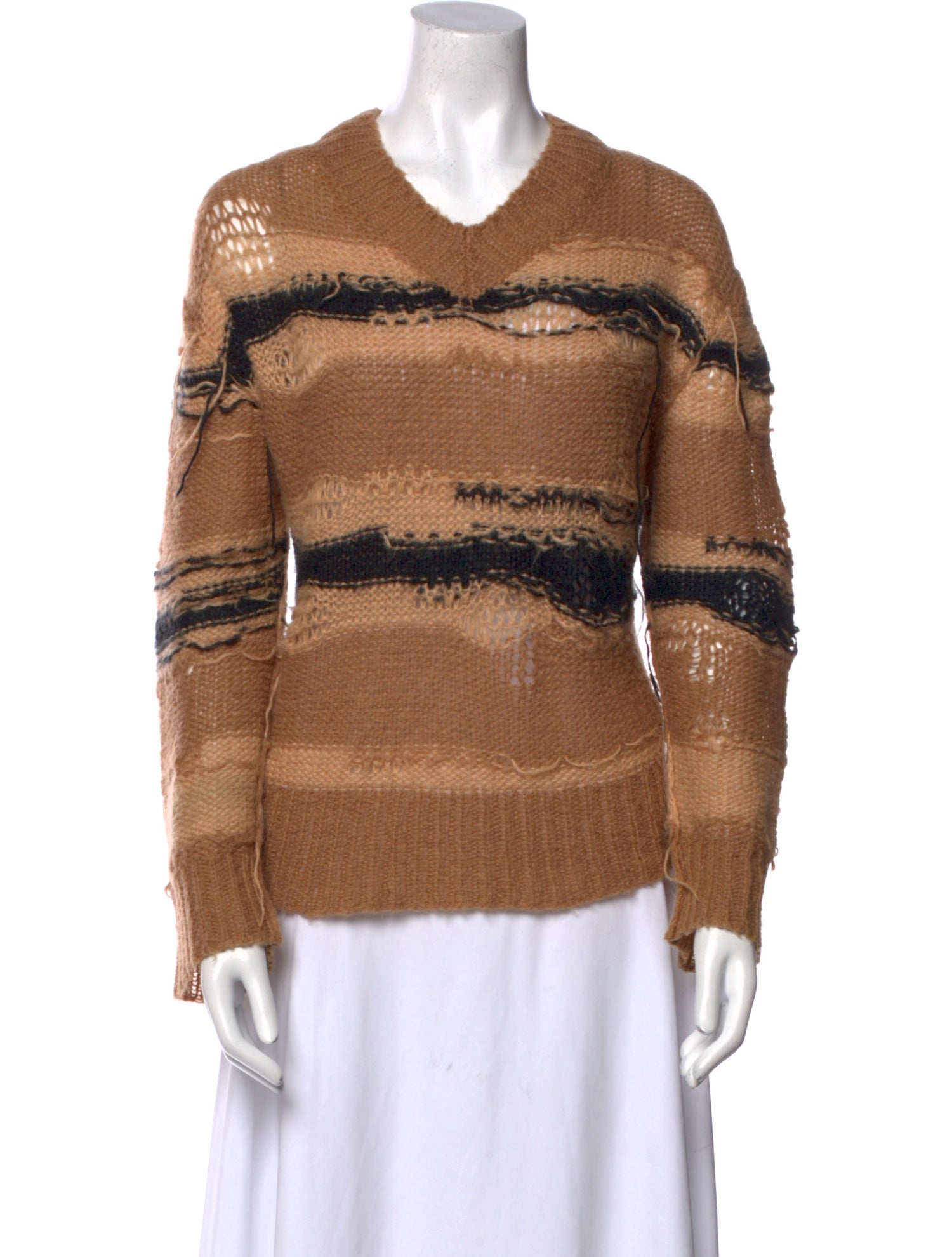 Acne Studios Striped V-Neck Sweater