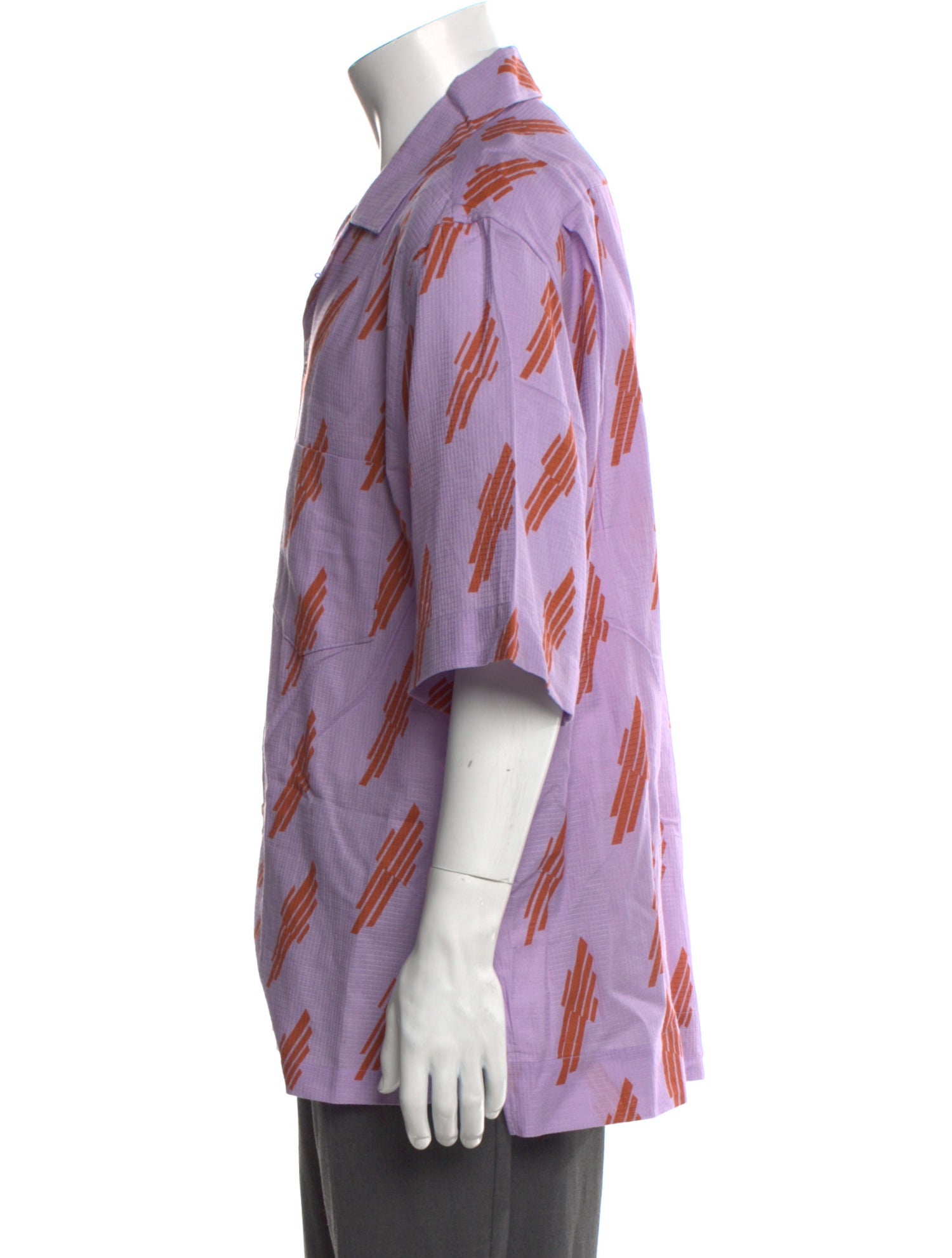 Acne Studios Striped Three-Quarter Sleeve Shirt