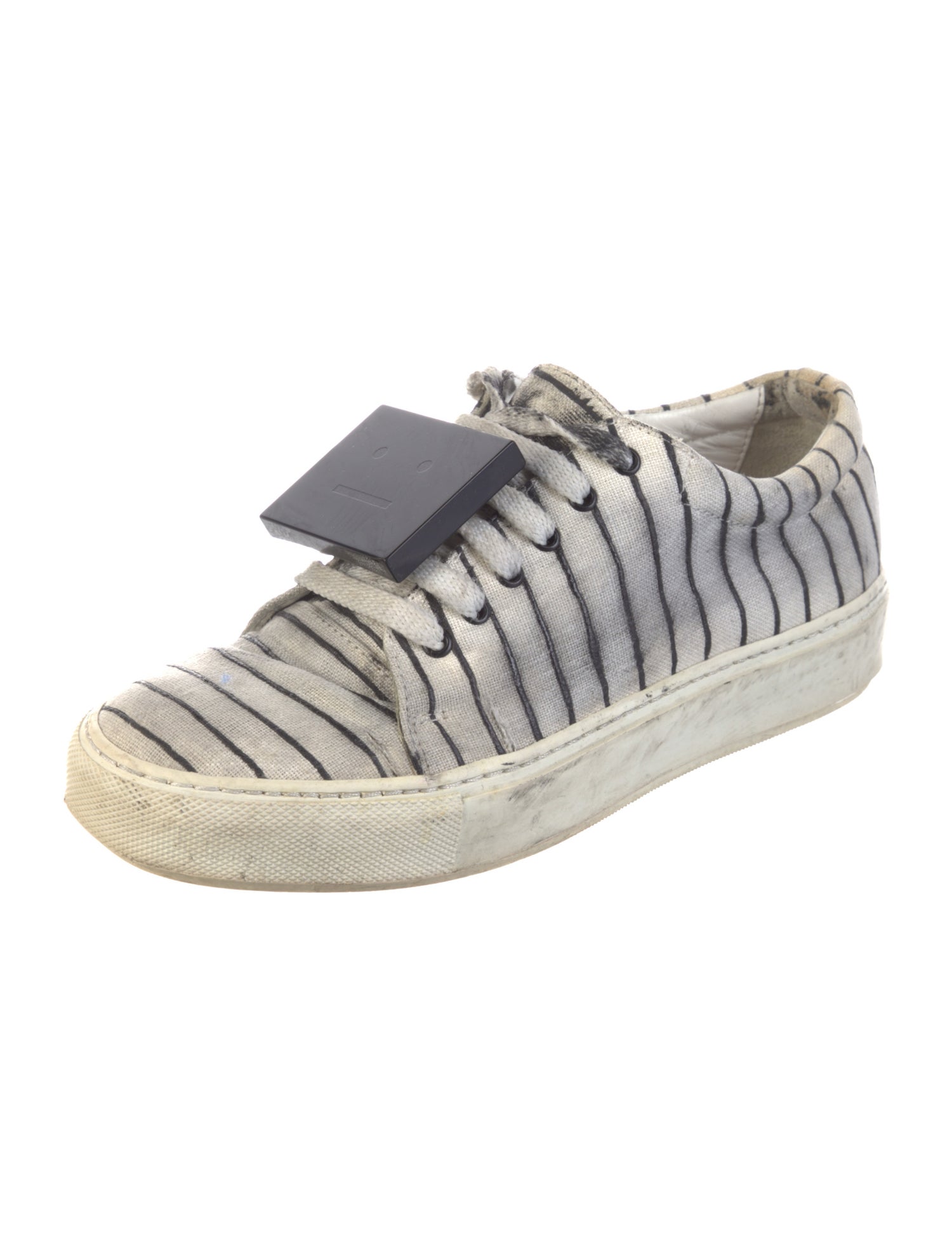 Acne Studios Canvas Striped Sneakers