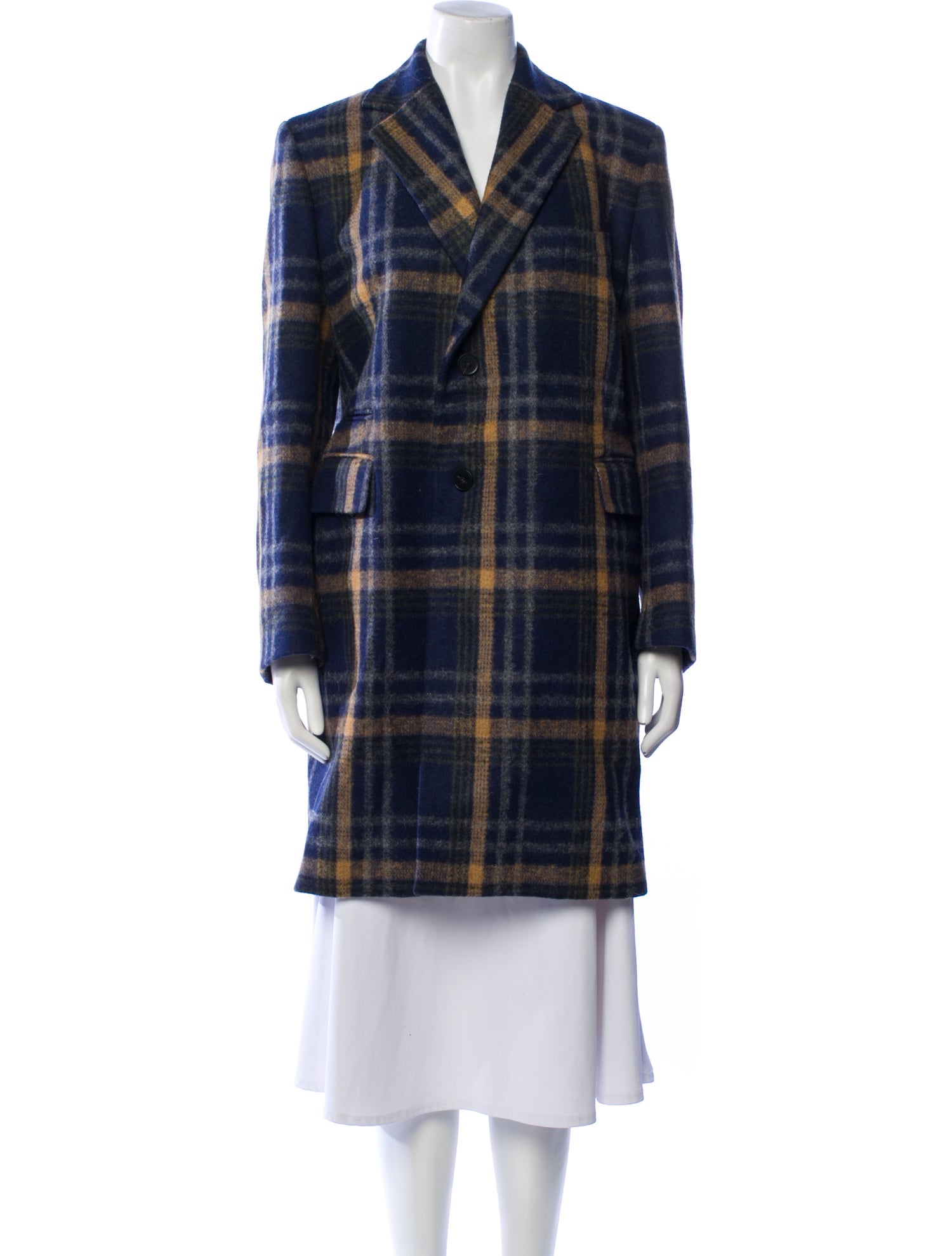 Acne Studios Wool Plaid Print Blazer