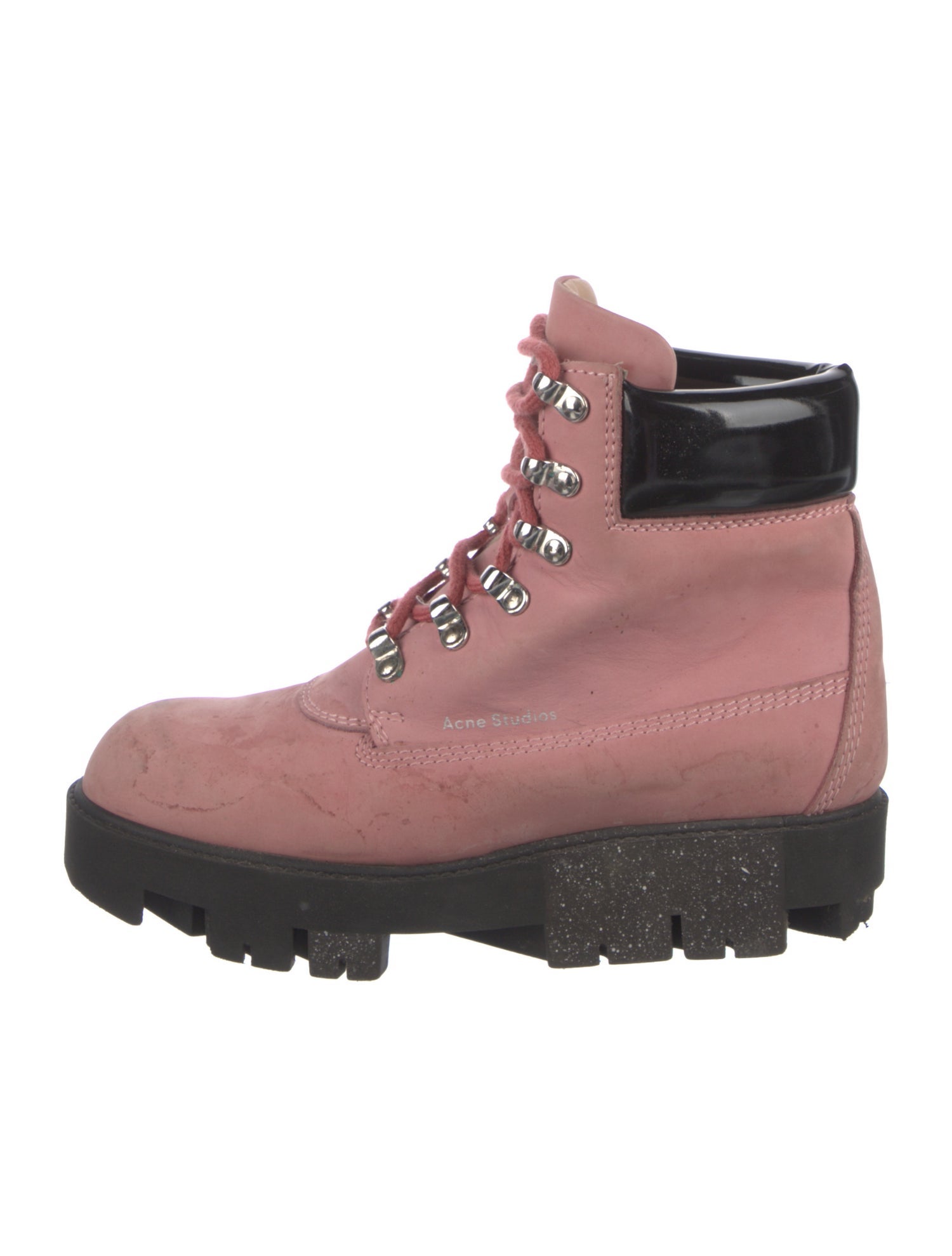 Acne Studios Suede Printed Combat Boots