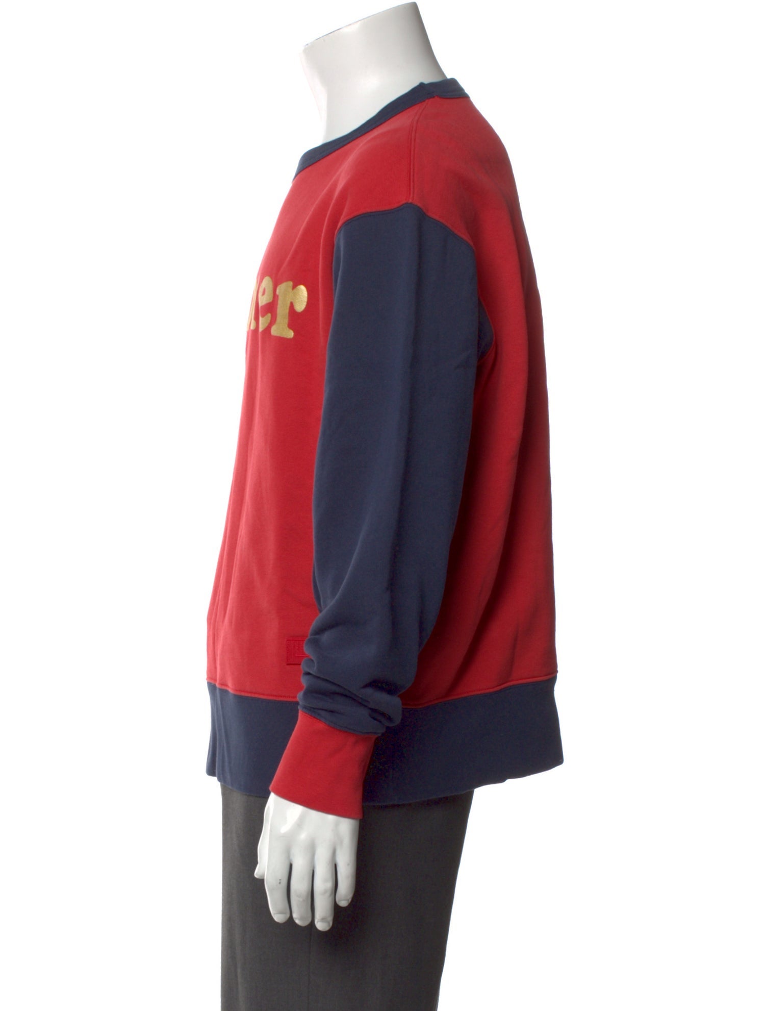 Acne Studios Colorblock Pattern Crew Neck Sweatshirt