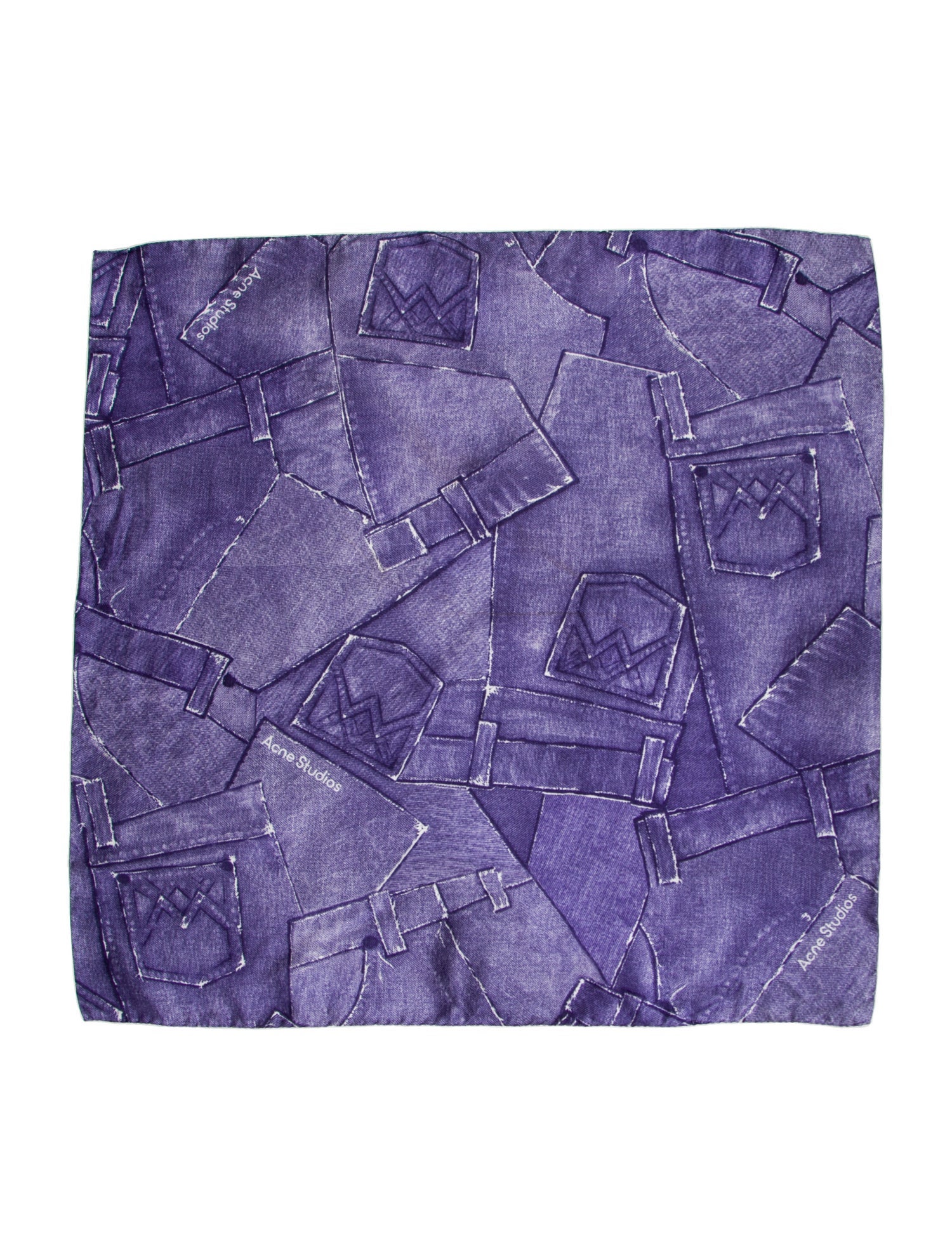 Acne Studios Silk Printed Scarf