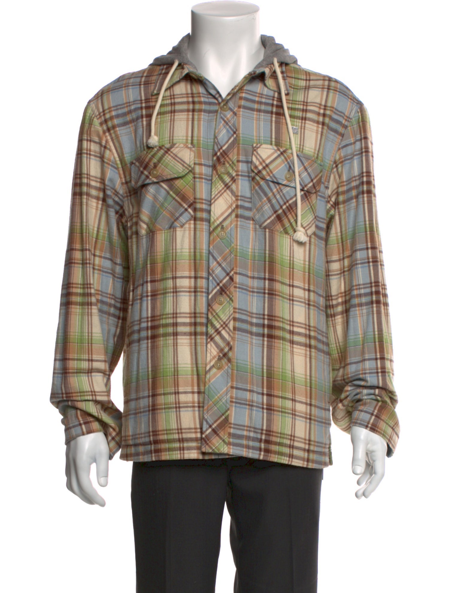 Acne Studios Plaid Print Long Sleeve Western Shirt