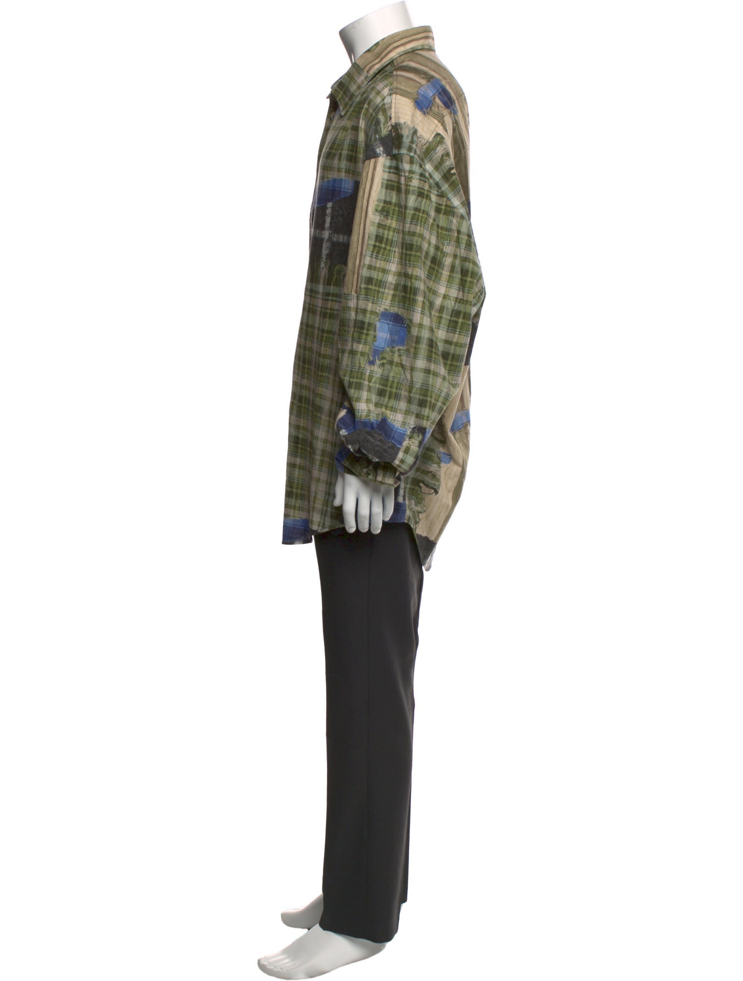 Acne Studios Plaid Print Long Sleeve Shirt