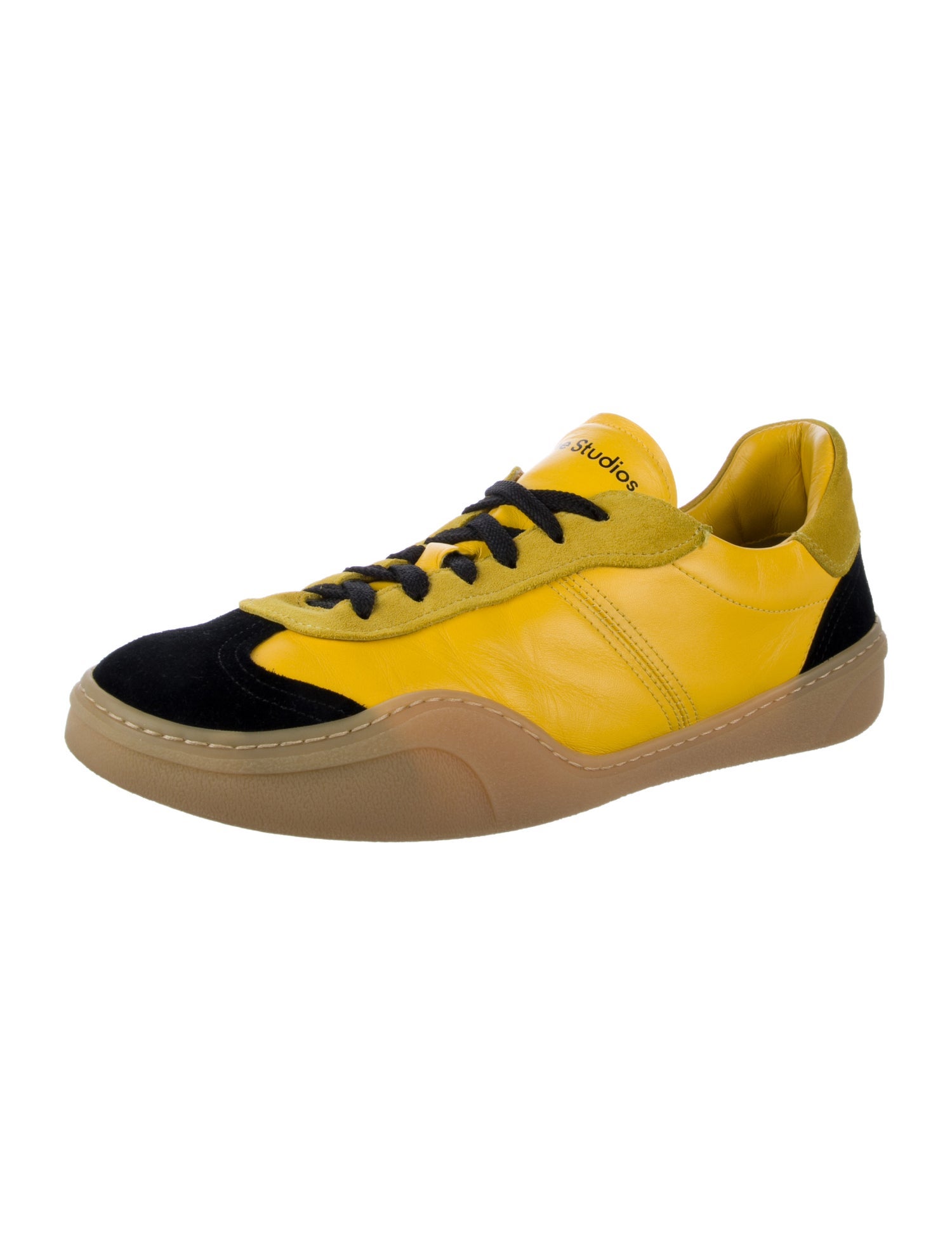 Acne Studios Suede Colorblock Pattern Sneakers