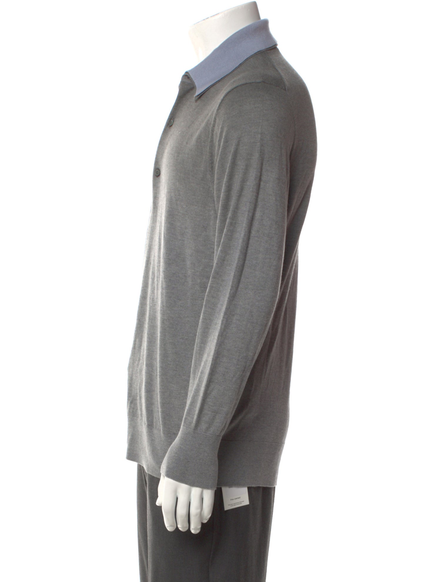 Acne Studios Silk Mock Neck Polo Sweater