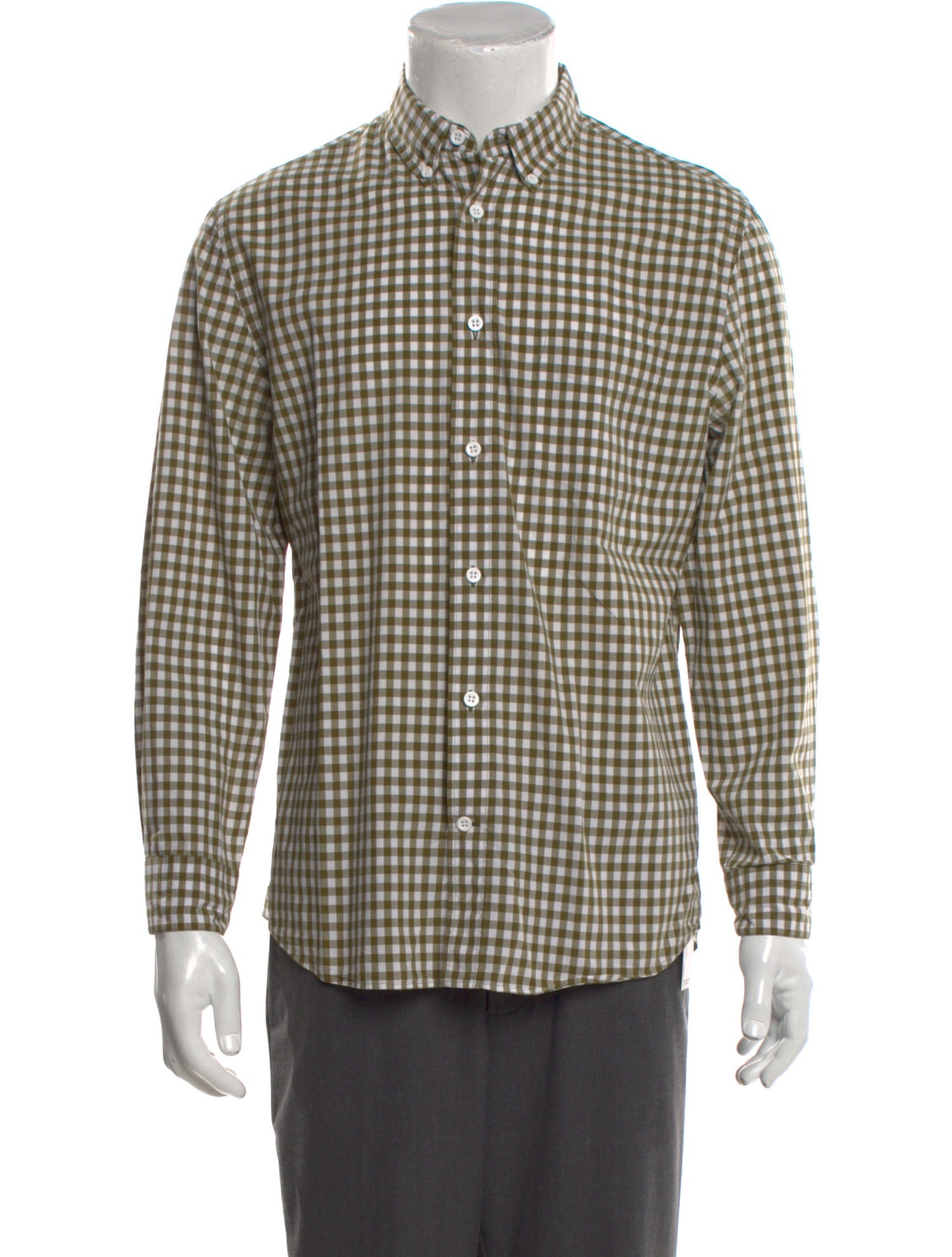 Acne Studios Plaid Print Long Sleeve Dress Shirt