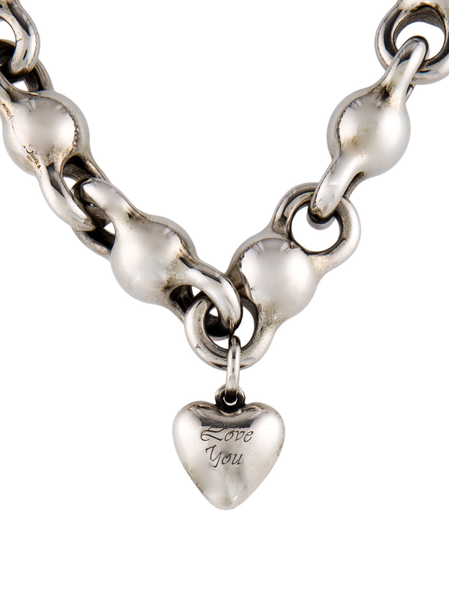 Acne Studios Heart 'Love you' Pendant Necklace