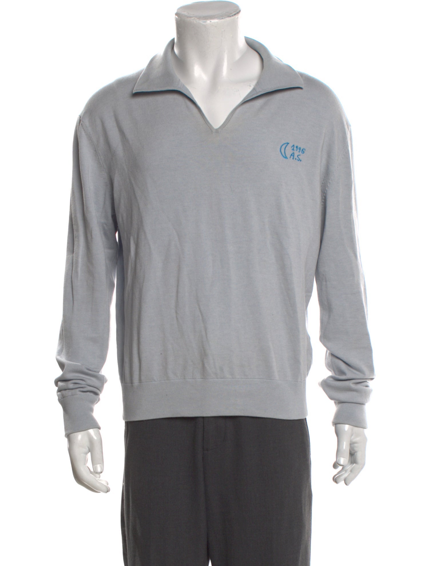 Acne Studios Graphic Print V-Neck Sweatshirt