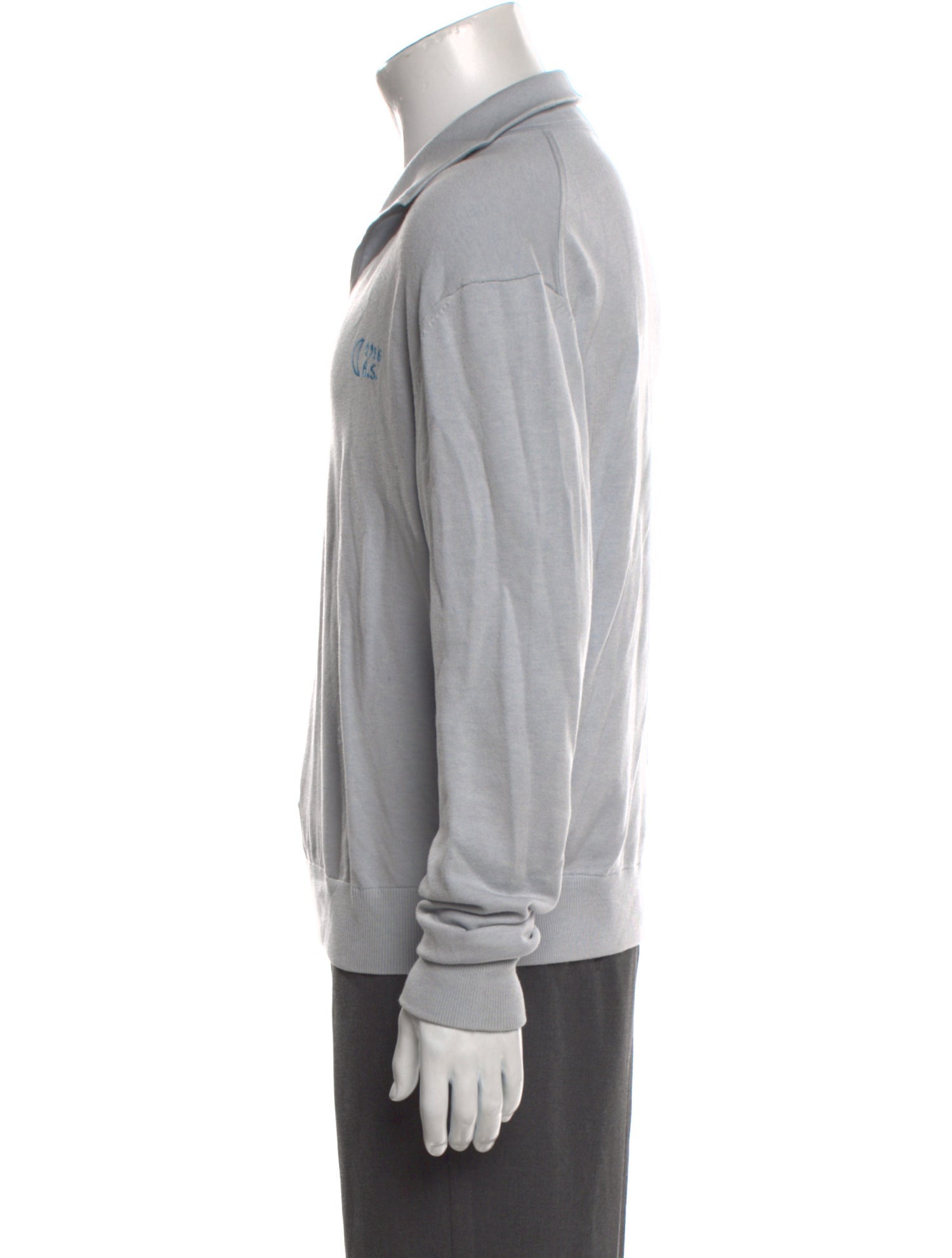 Acne Studios Graphic Print V-Neck Sweatshirt