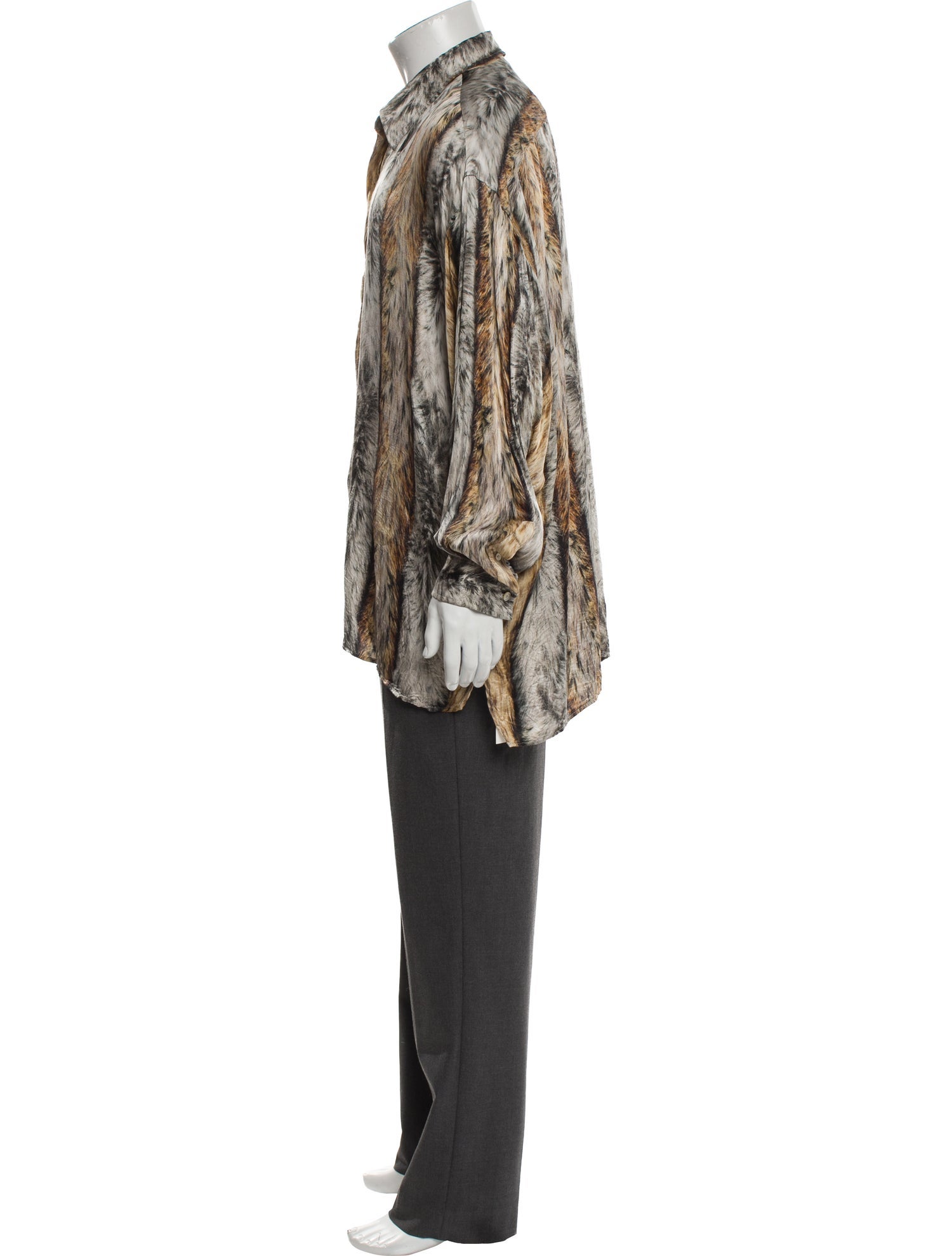 Acne Studios Animal Print Long Sleeve Shirt