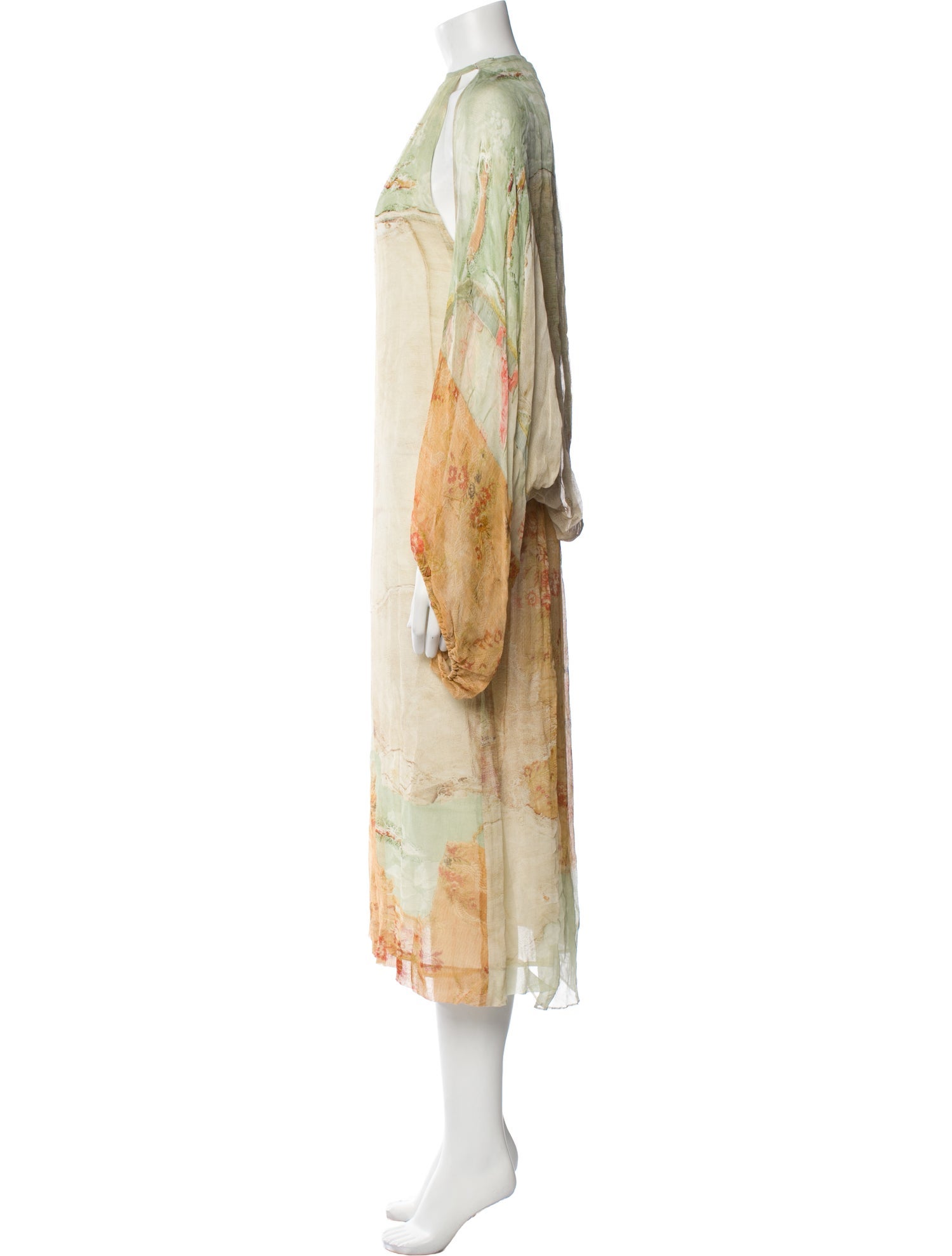 Acne Studios Floral Print Long Dress