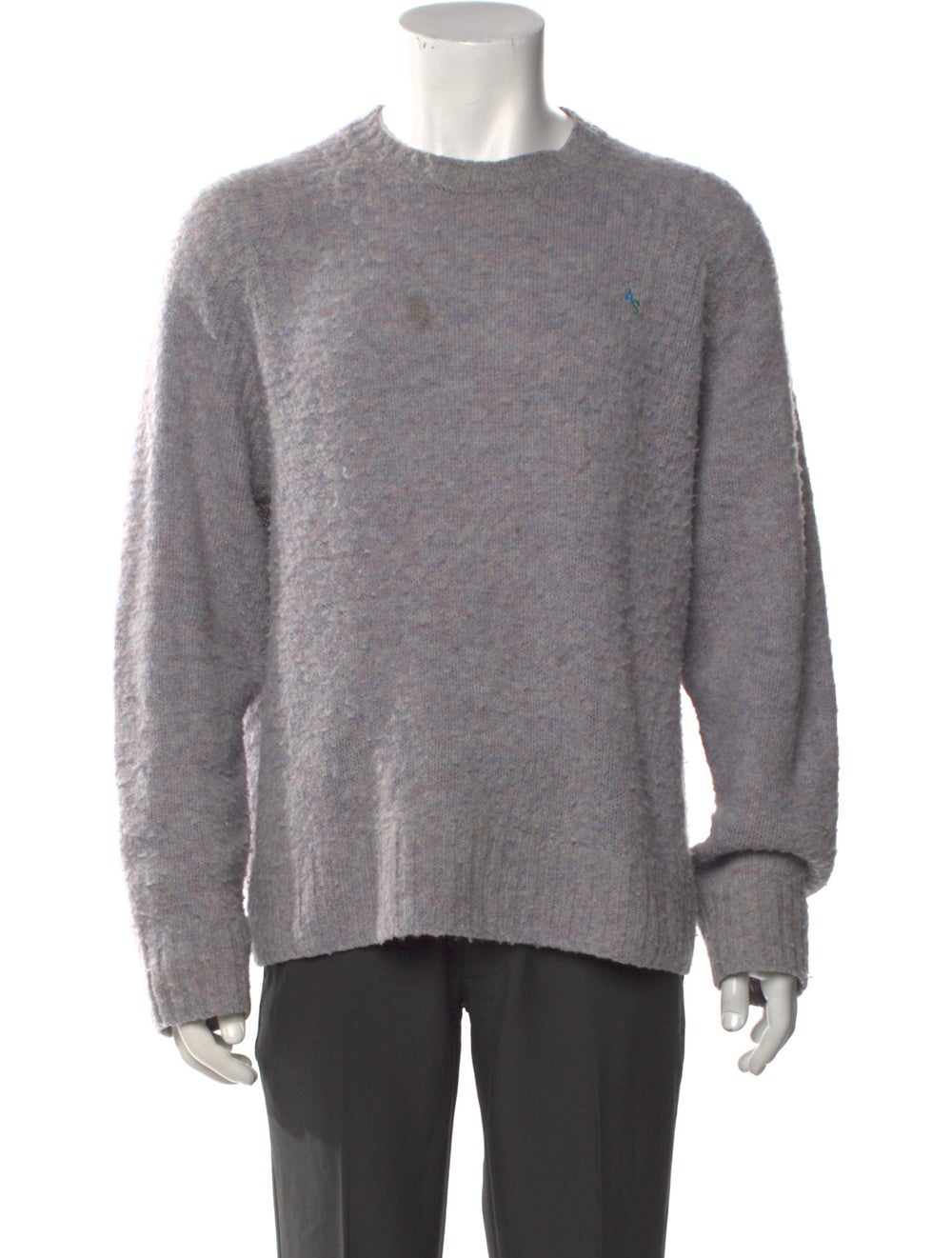 Acne Studios Wool Pullover Purple Embroidered Acc… - image 1