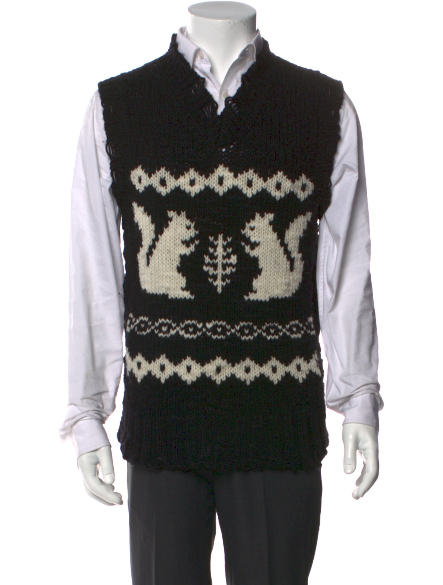 Acne Studios Wool Patterned Sweater Vest