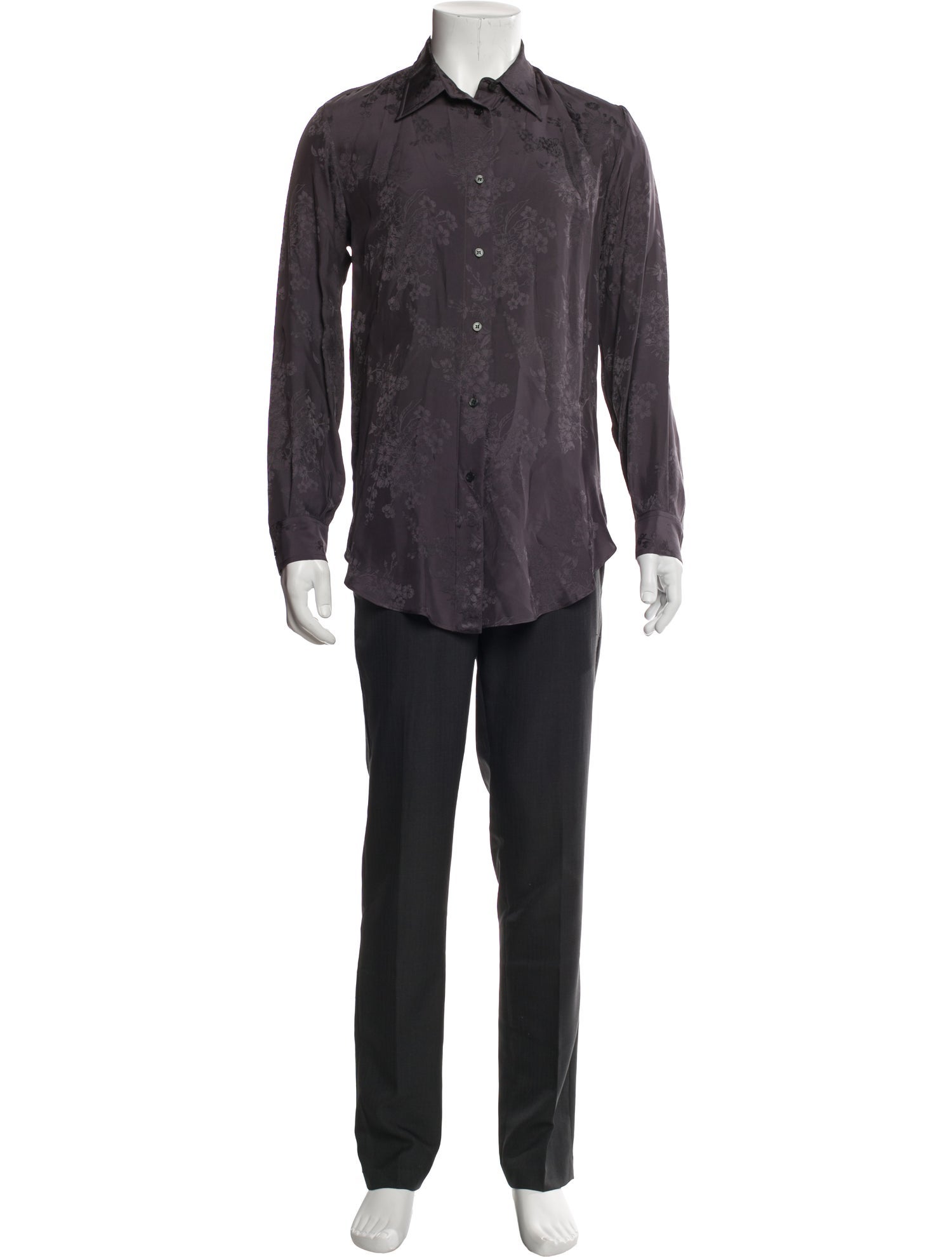 Acne Studios Floral Print Long Sleeve Shirt