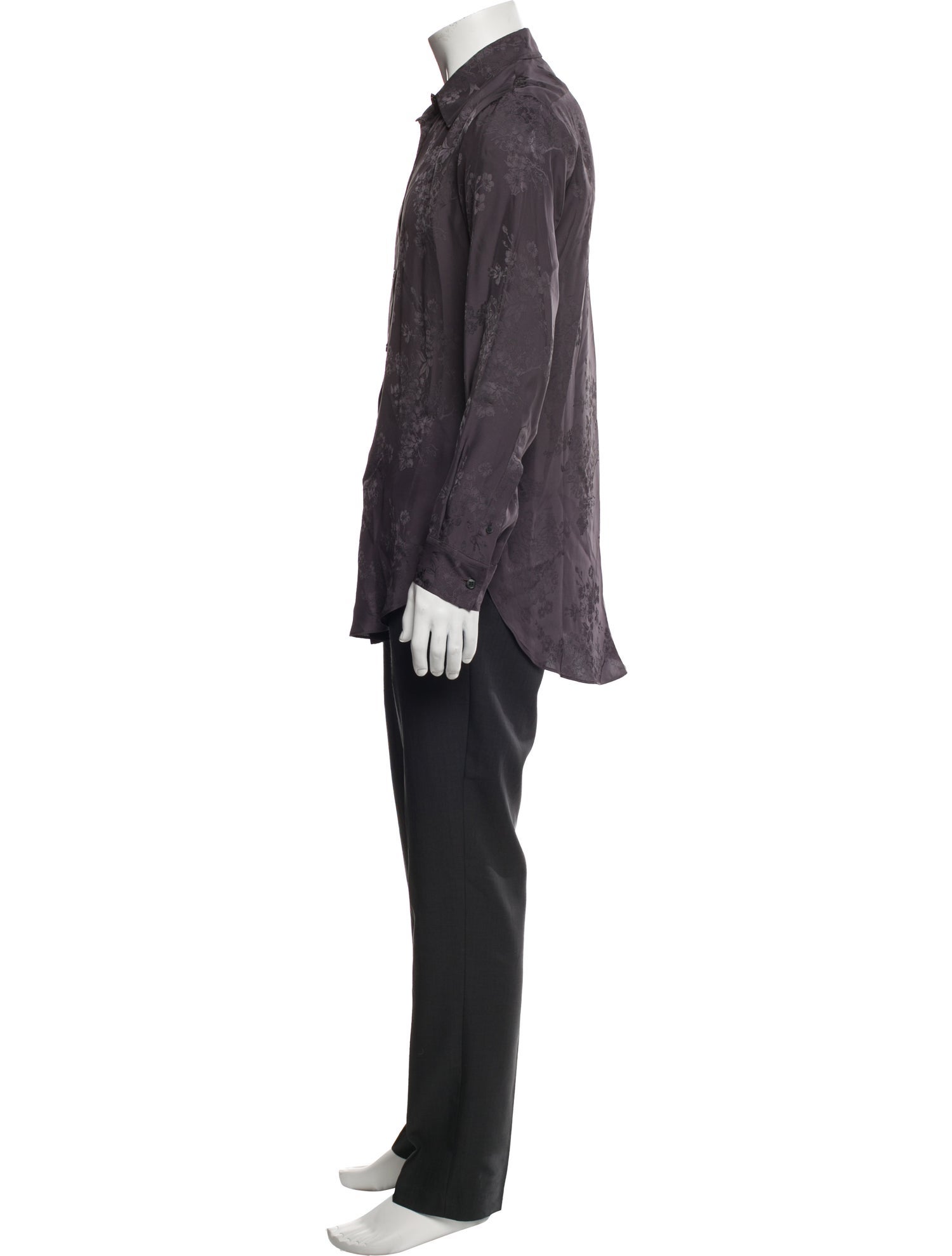 Acne Studios Floral Print Long Sleeve Shirt