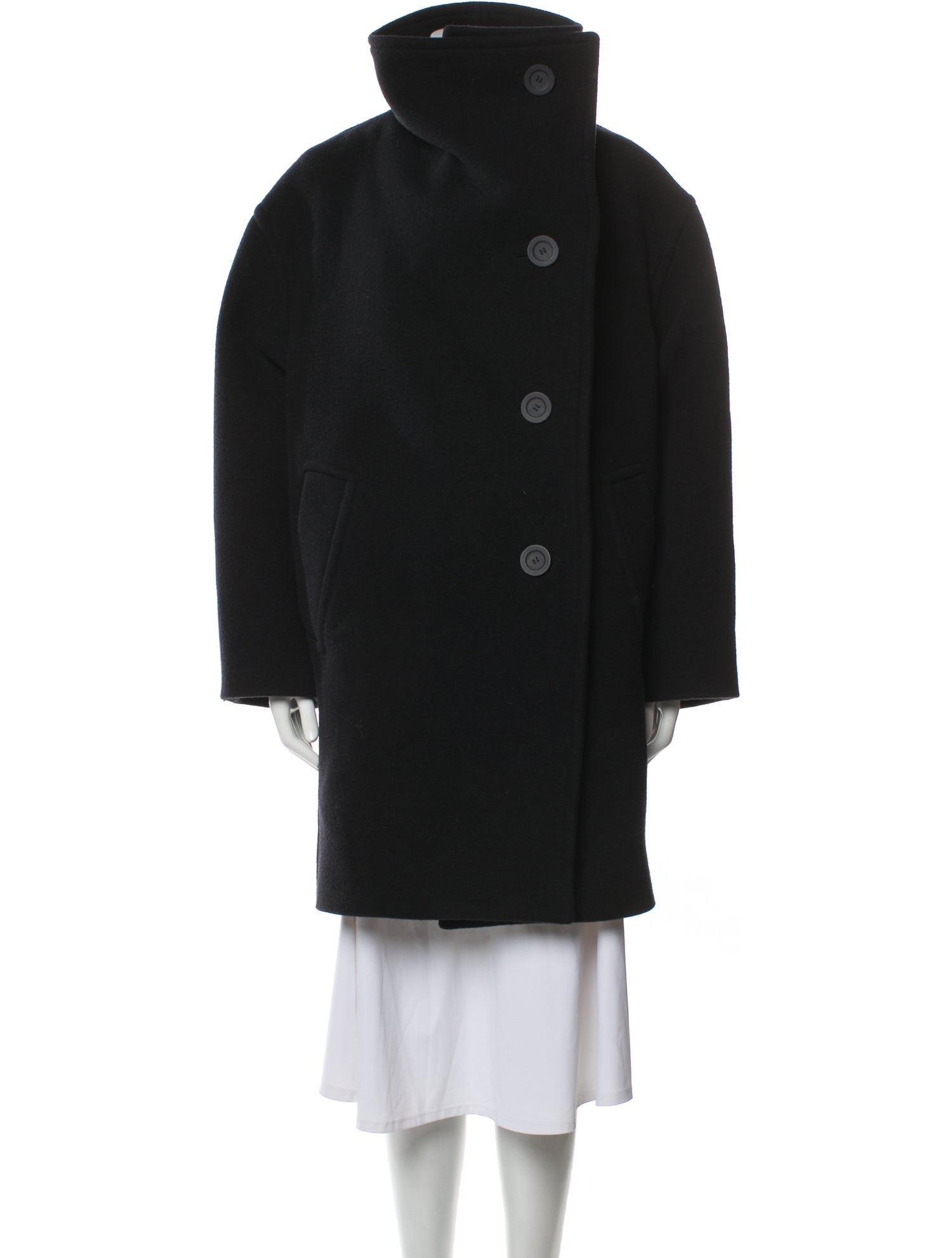 Acne Studios Wool Faux Fur Coat