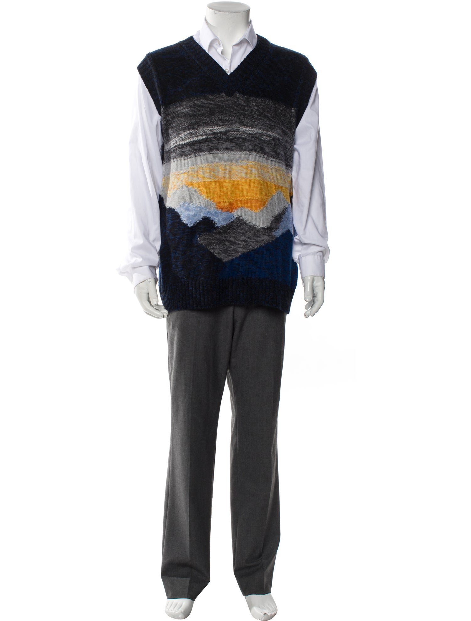 Acne Studios Wool Graphic Print Sweater Vest