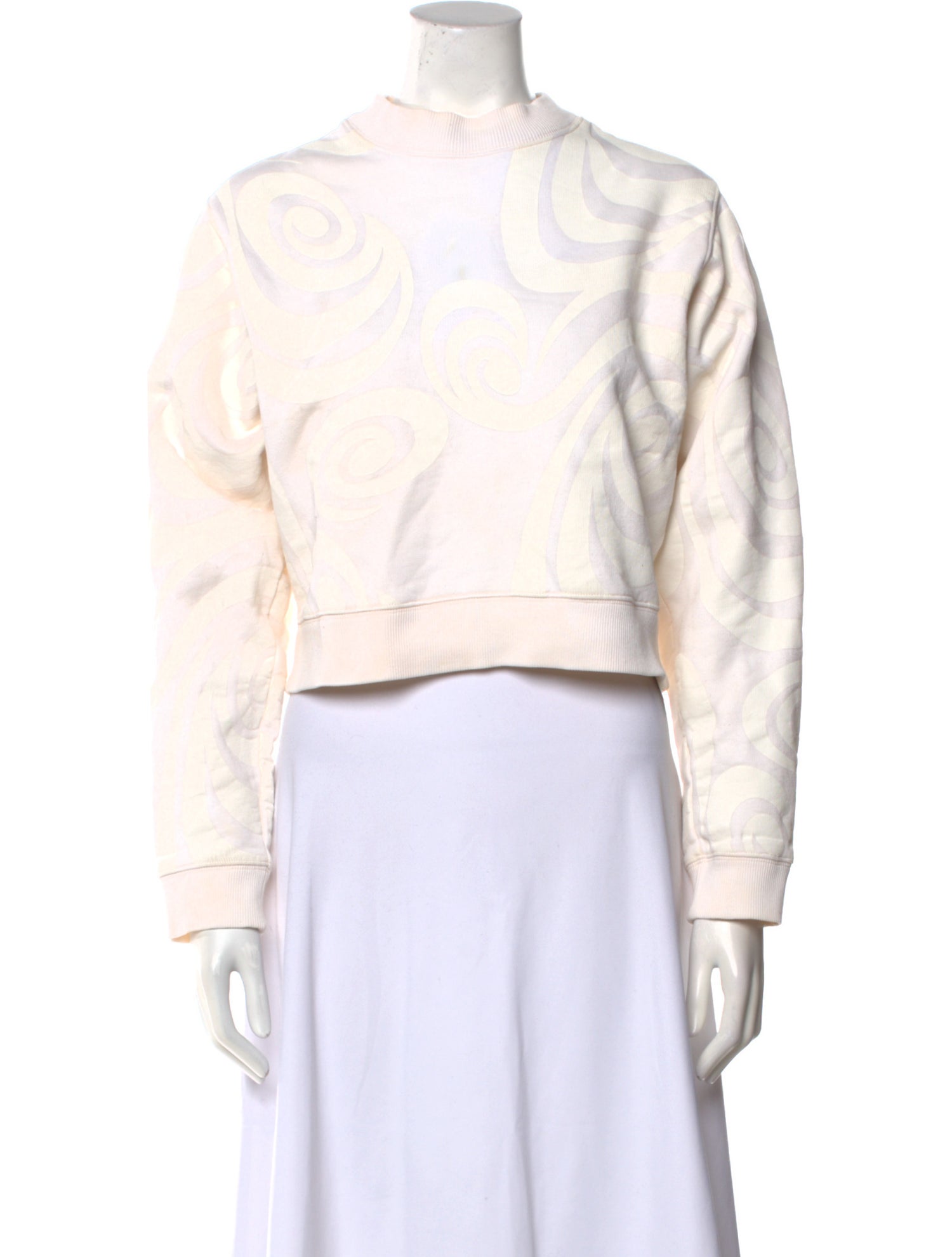 Acne Studios Mock Neck Long Sleeve Crop Top