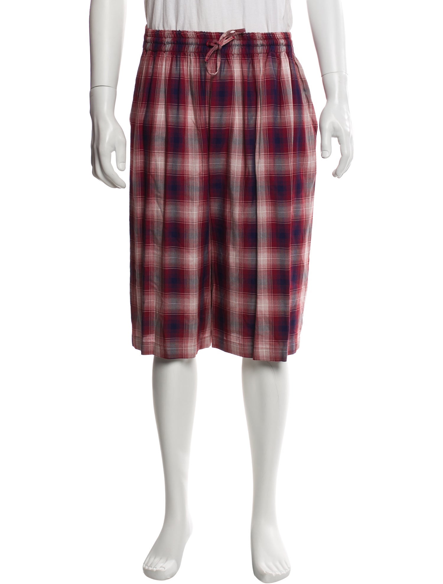 Acne Studios Plaid Print Flat Front Shorts w/ Tags